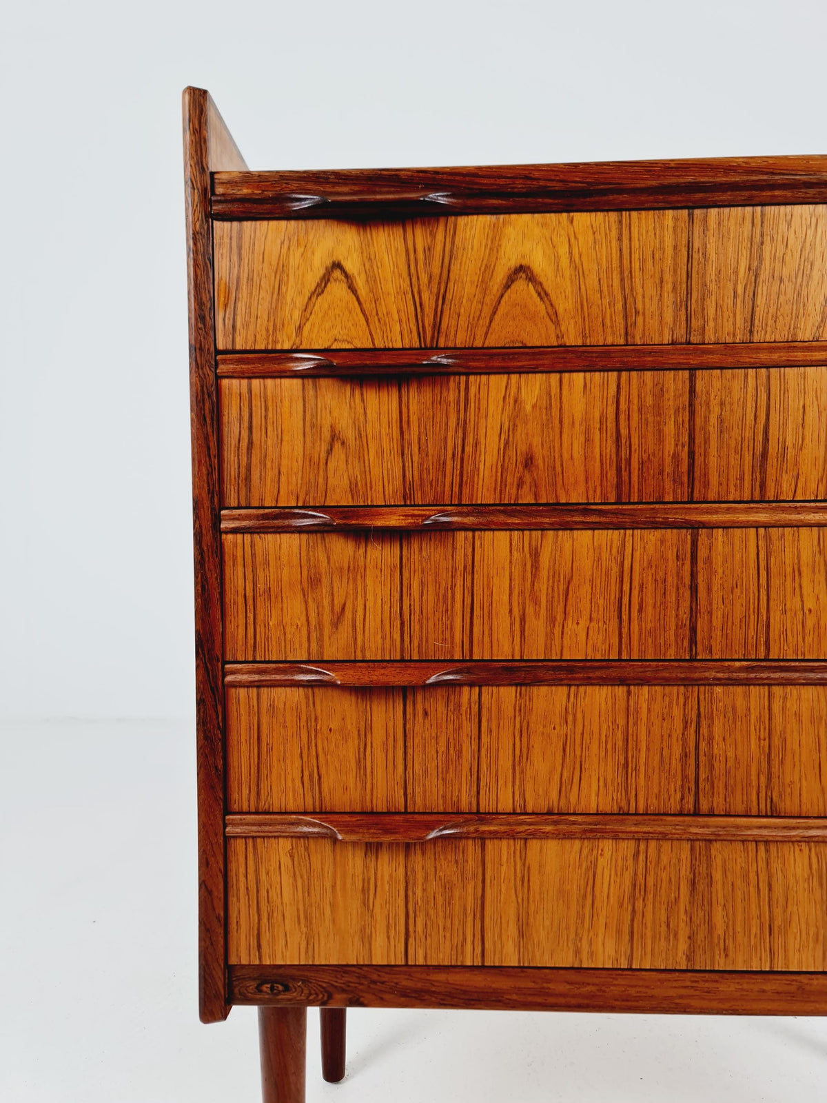 Midcentury danish Rosewood drawer dresser /5 drawers by Erling Torvits for Kund Nielsen Möbelfabrik , 1960s