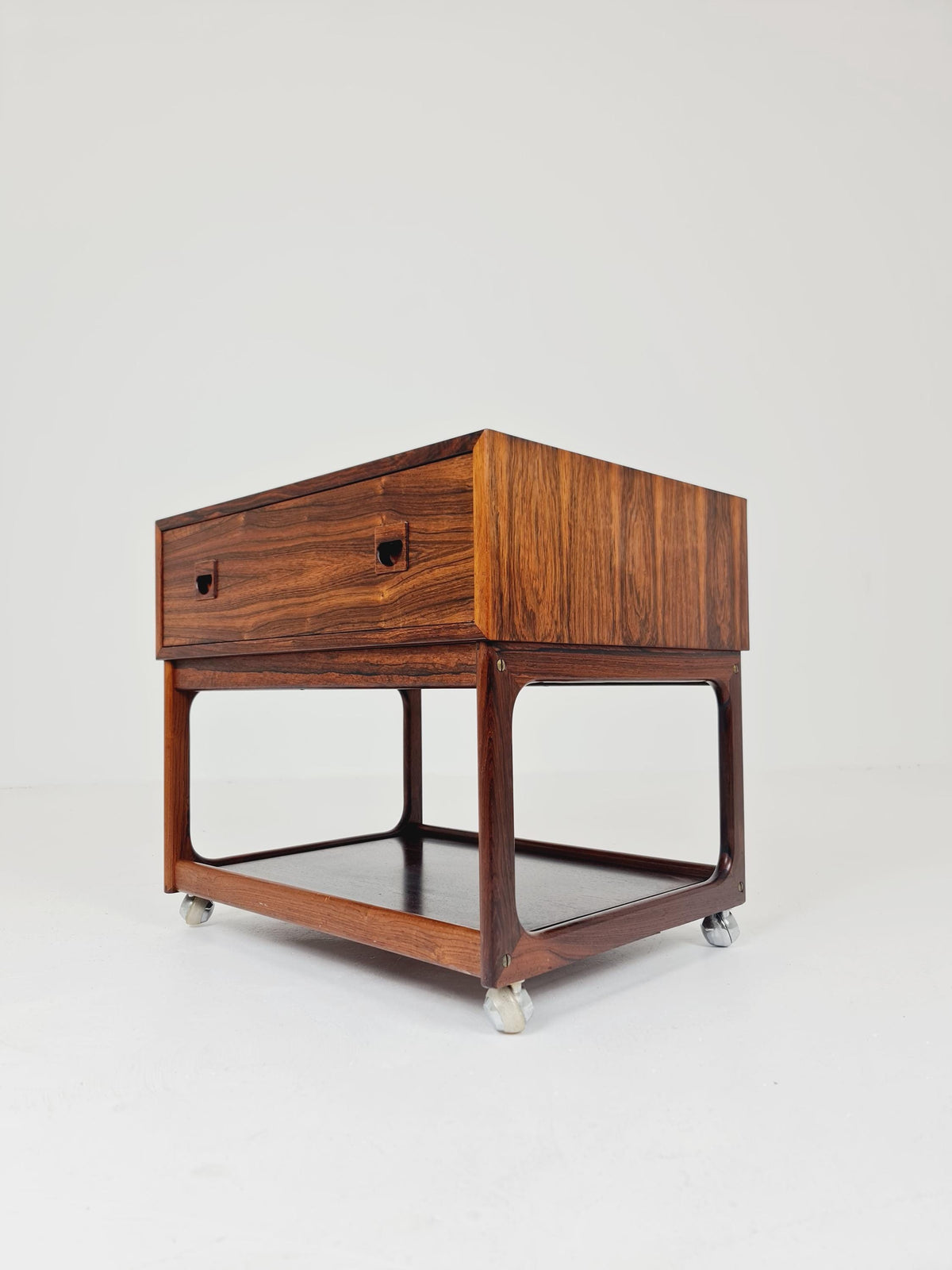 Midcentury danish Rosewood Vintage Side table/ Bedside table By Erik Brouer for Brouer , 1960s