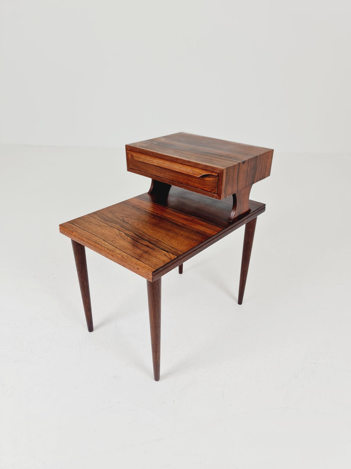 Ultra Rare Midcentury Danish Rosewood Vintage Side table/ Bedside table by Johannes Andersen Denmark, 1960s,
