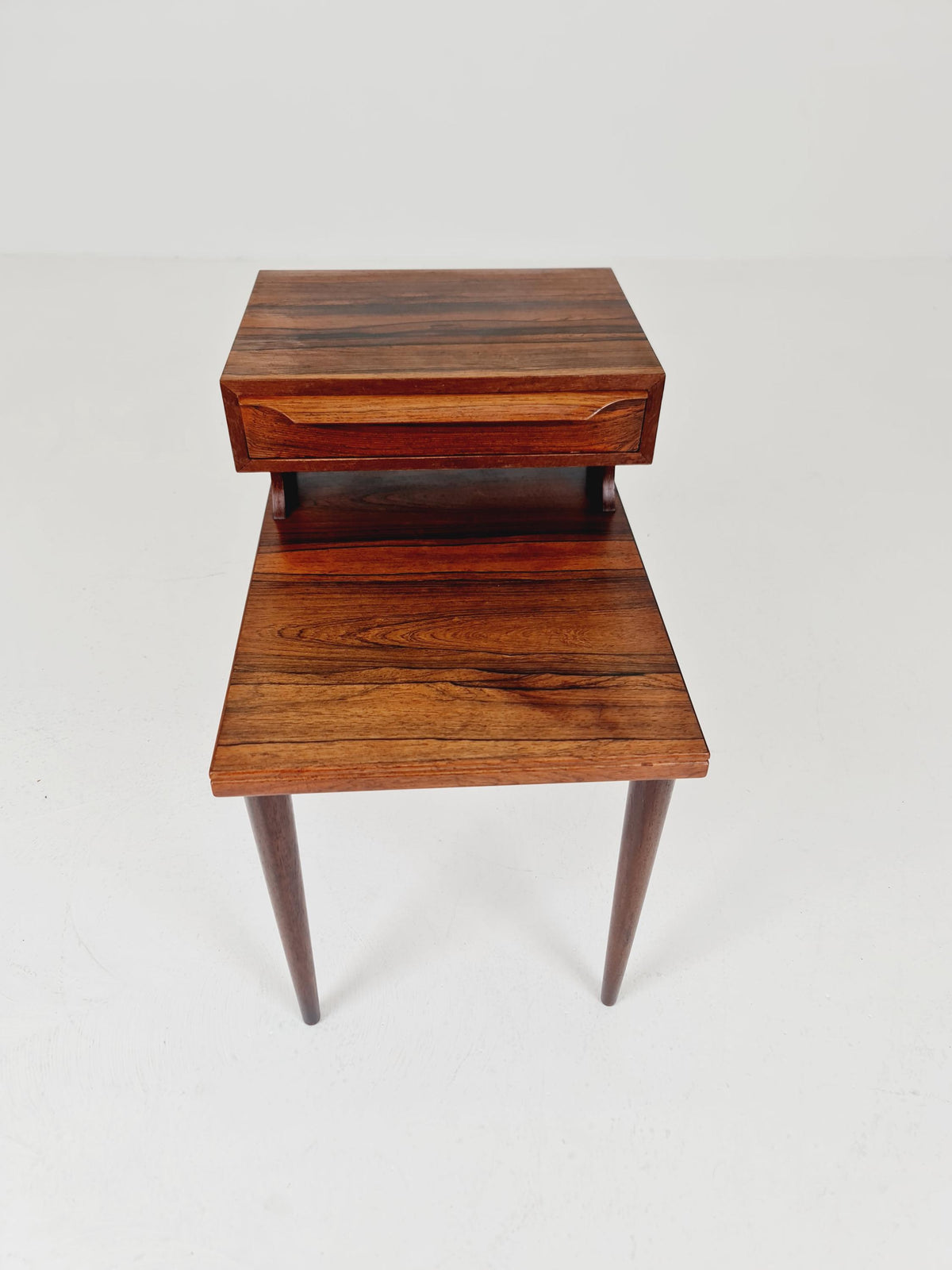Ultra Rare Midcentury Danish Rosewood Vintage Side table/ Bedside table by Johannes Andersen Denmark, 1960s,