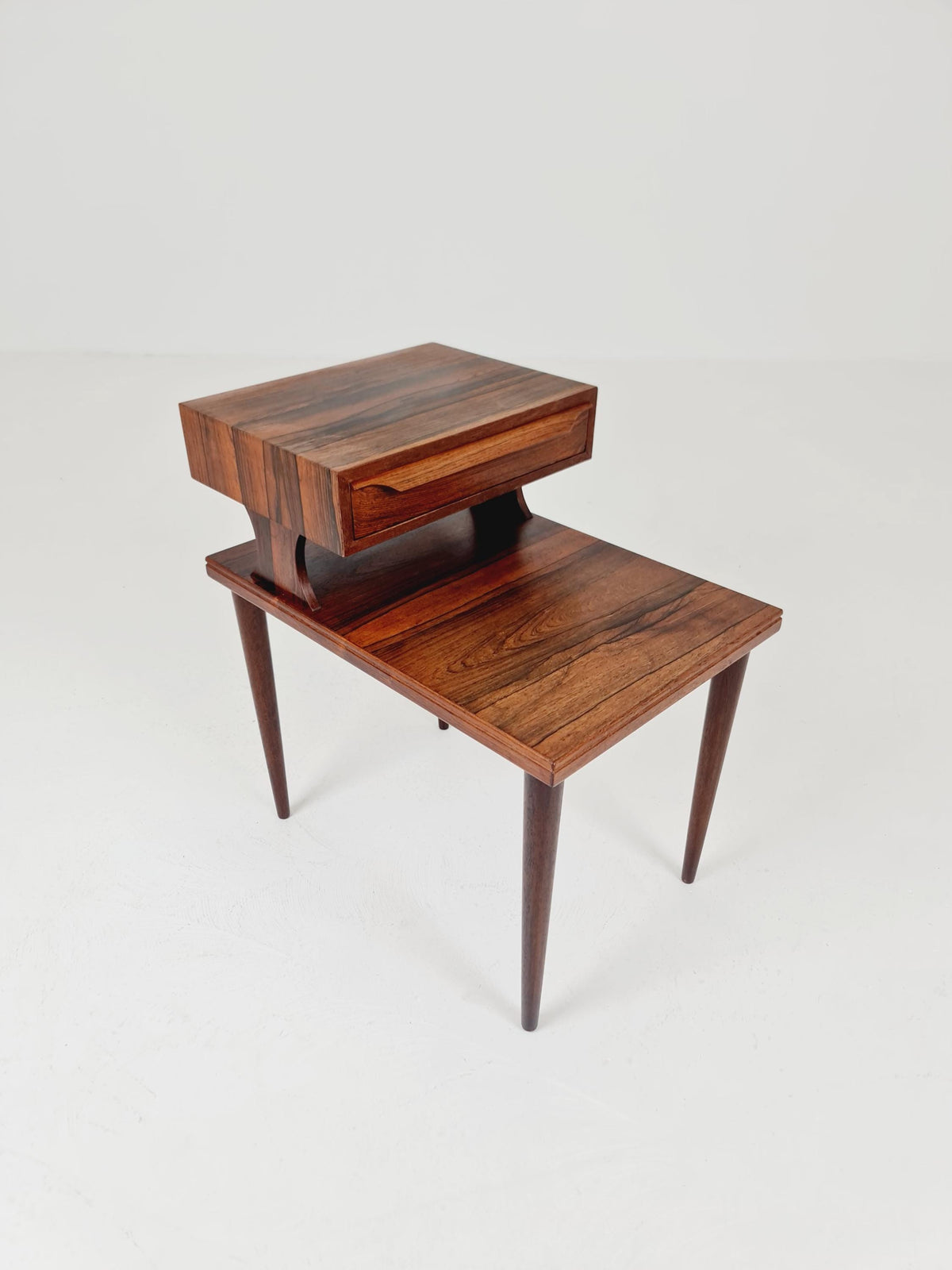 Ultra Rare Midcentury Danish Rosewood Vintage Side table/ Bedside table by Johannes Andersen Denmark, 1960s,
