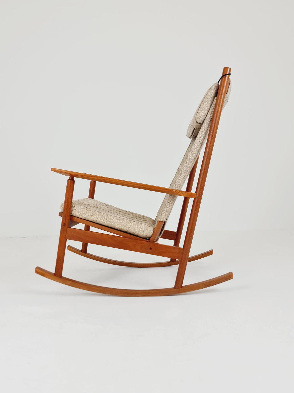 Mid century Scandinavian solid teak Rocking Chair by Hans Olsen , 1960s