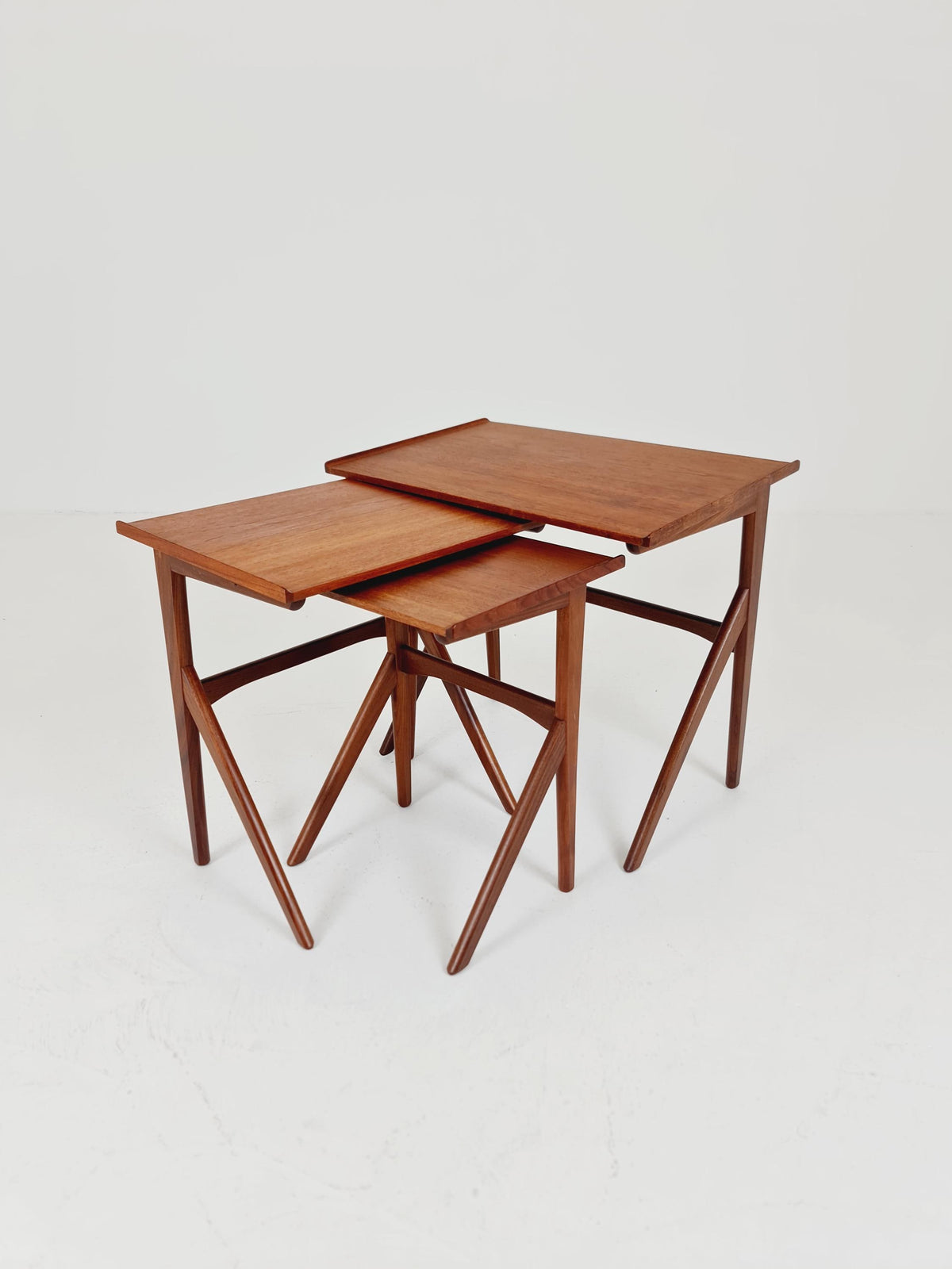 Rare Midcentury danish teak nesting tables/ side tables BY Bengt Ruda , 1960s