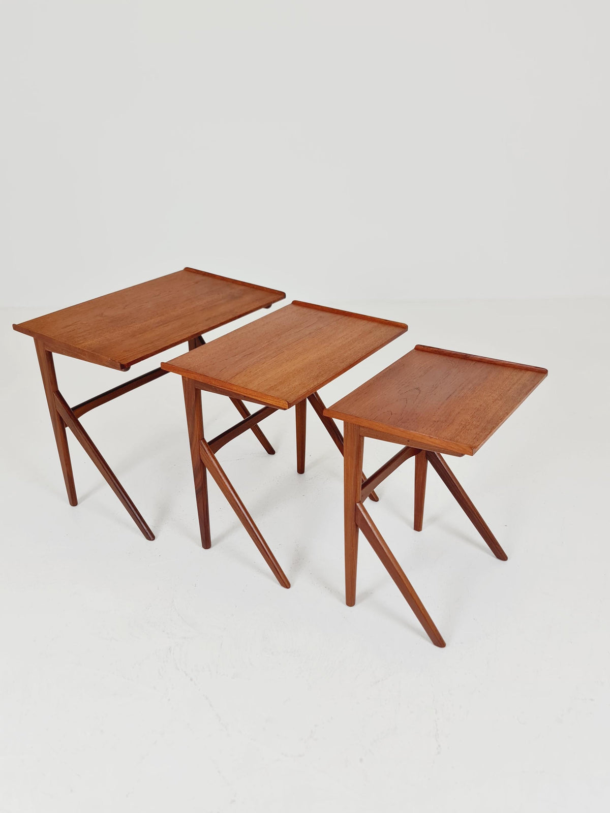 Rare Midcentury danish teak nesting tables/ side tables BY Bengt Ruda , 1960s