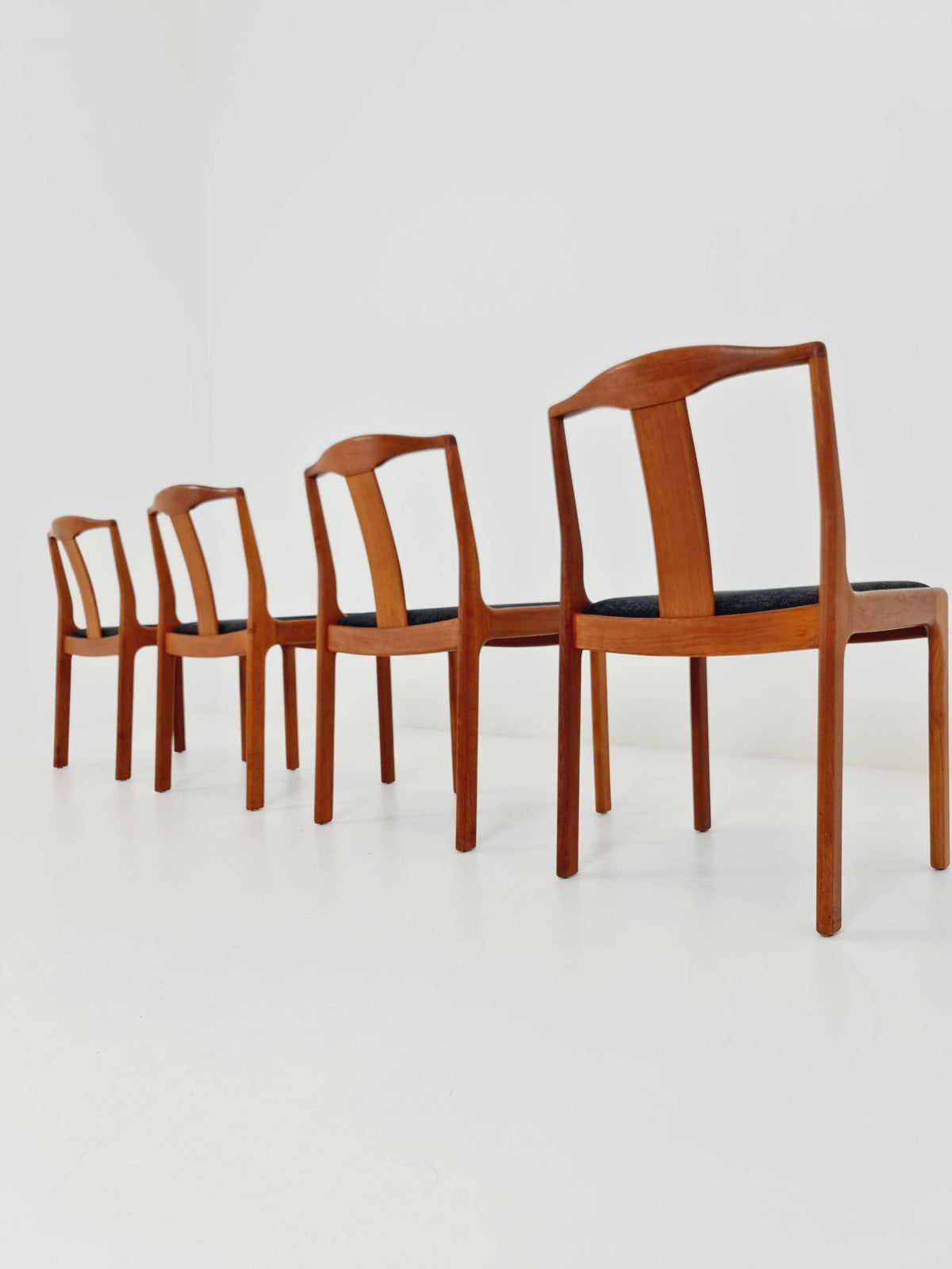 Vintage Danish solid teak dining Chairs , 1960s, Set of 4