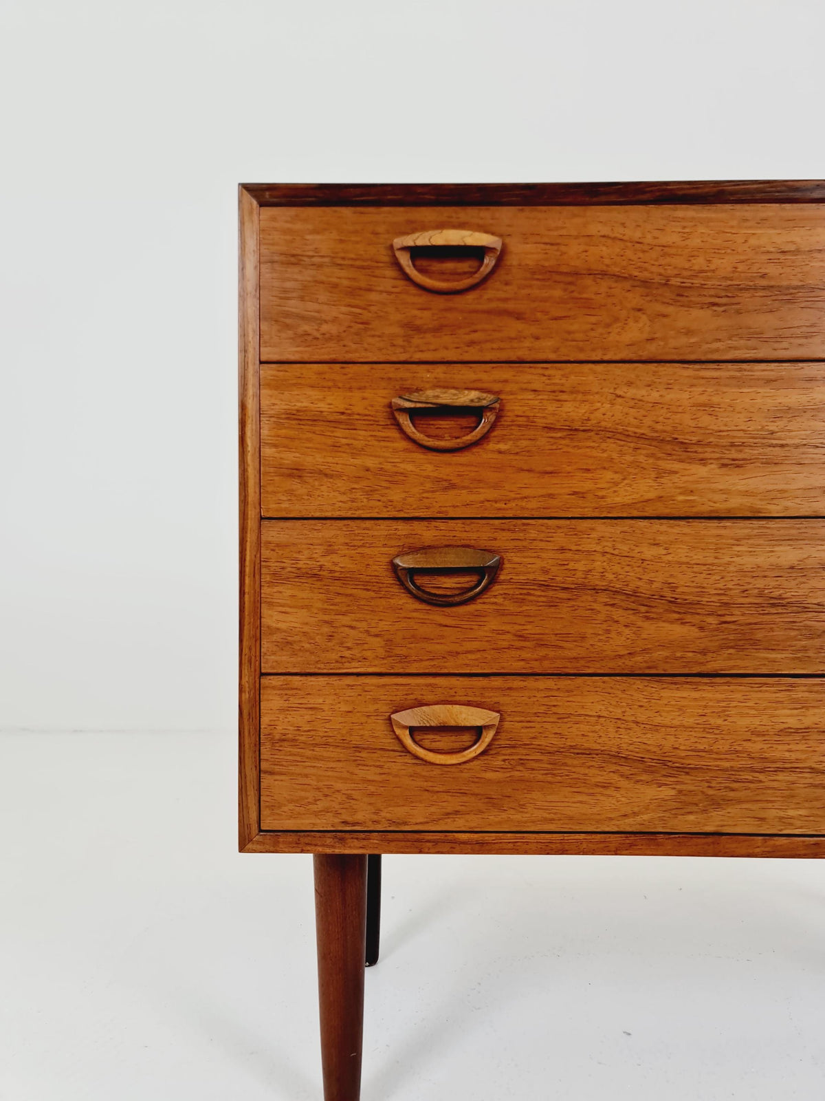 Midcentury danish Rosewood drawer dresser /4 drawers by Kai Kristiansen for Feldballes Möbelfabrik , 1960s