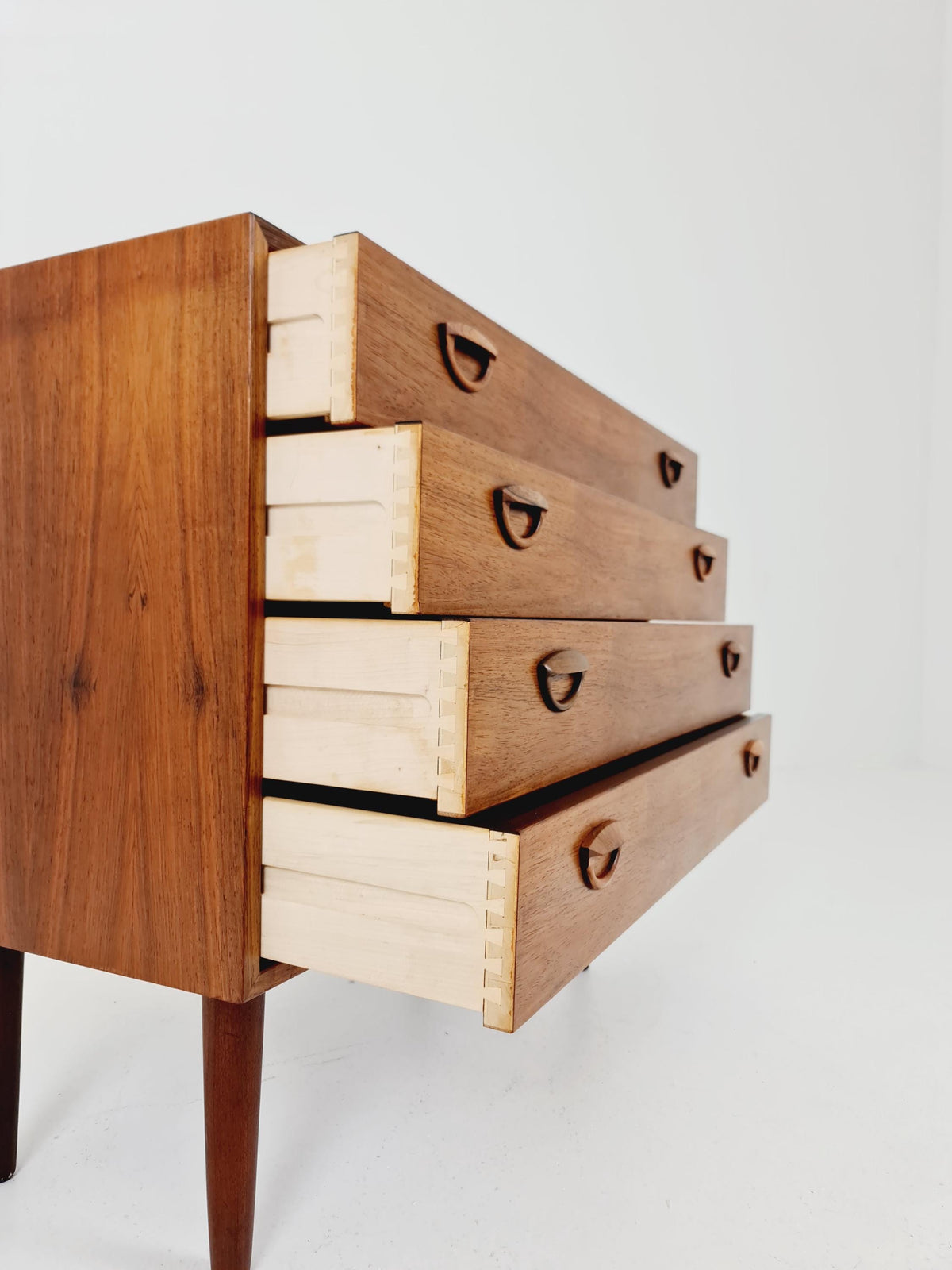 Midcentury danish Rosewood drawer dresser /4 drawers by Kai Kristiansen for Feldballes Möbelfabrik , 1960s