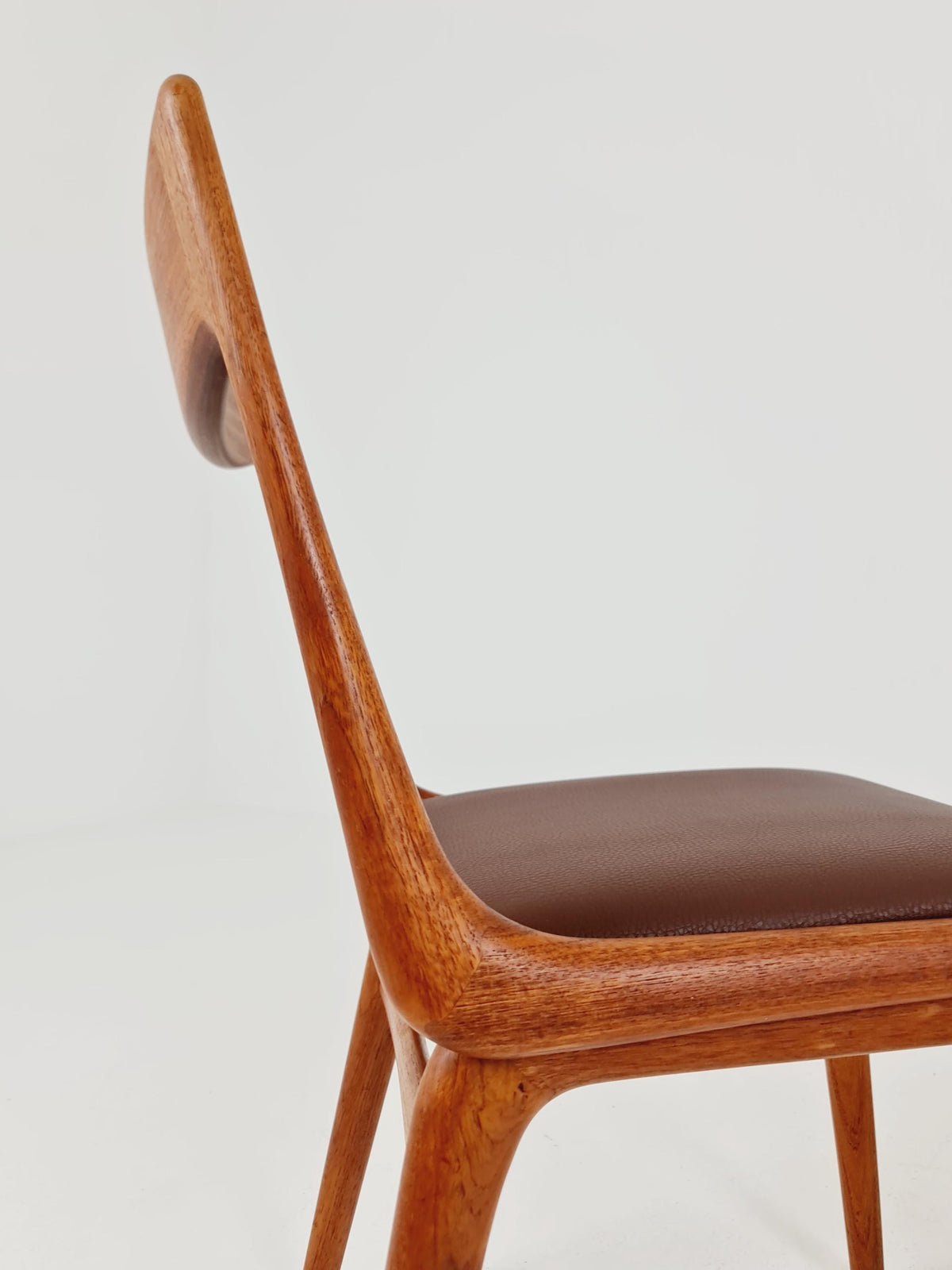 Mid Century Danish Teak Dining Chairs BY E.christensen for Slagelse Boomerang chair ,1960s model 370 Set of 2