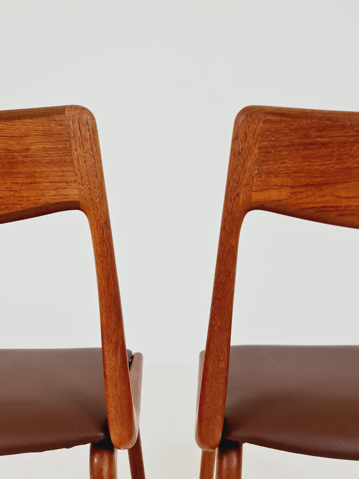 Mid Century Danish Teak Dining Chairs BY E.christensen for Slagelse Boomerang chair ,1960s model 370 Set of 2