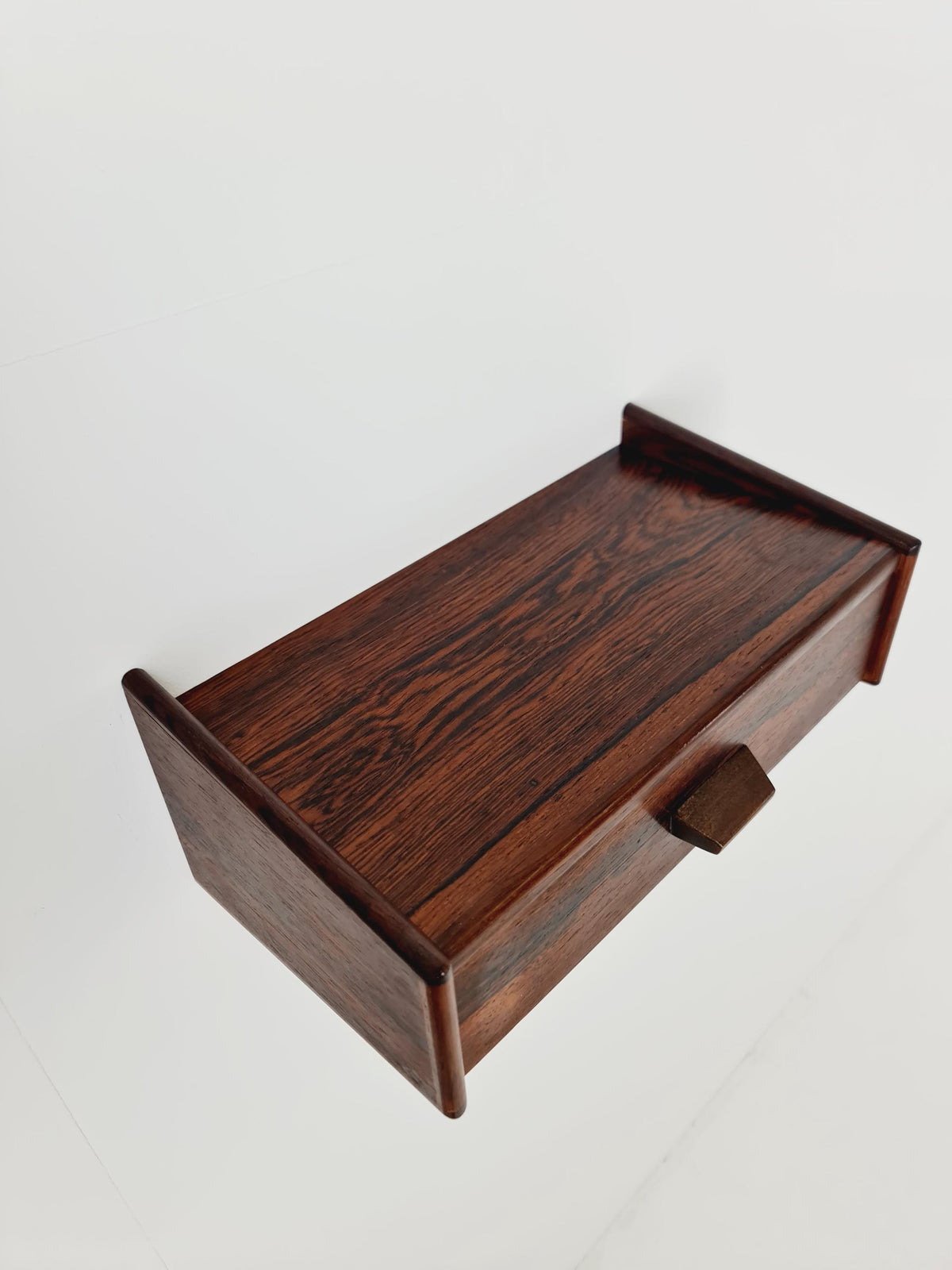 Rare pair of small Danish Rosewood floating nightstands, 1960s