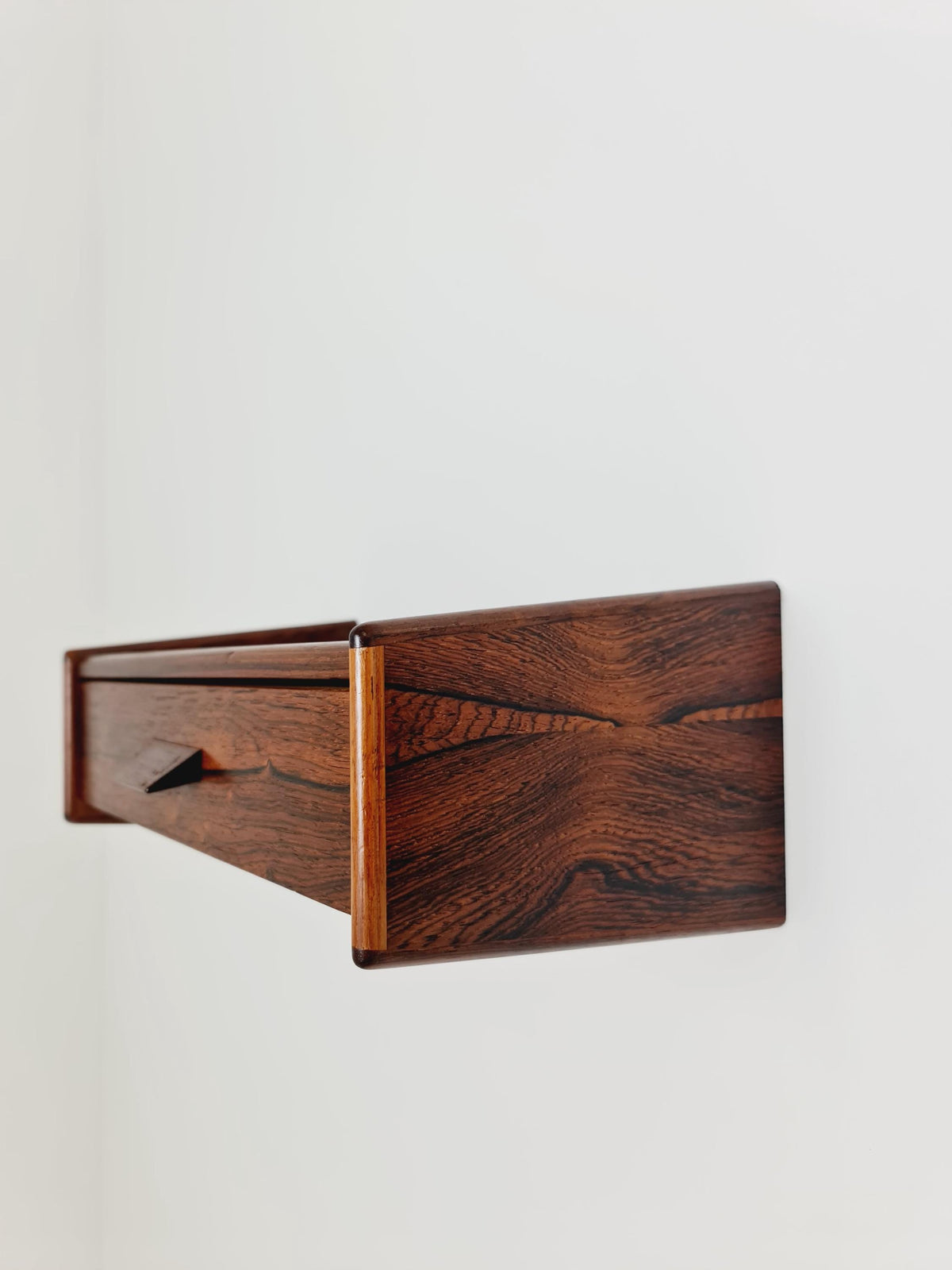 Rare pair of small Danish Rosewood floating nightstands, 1960s