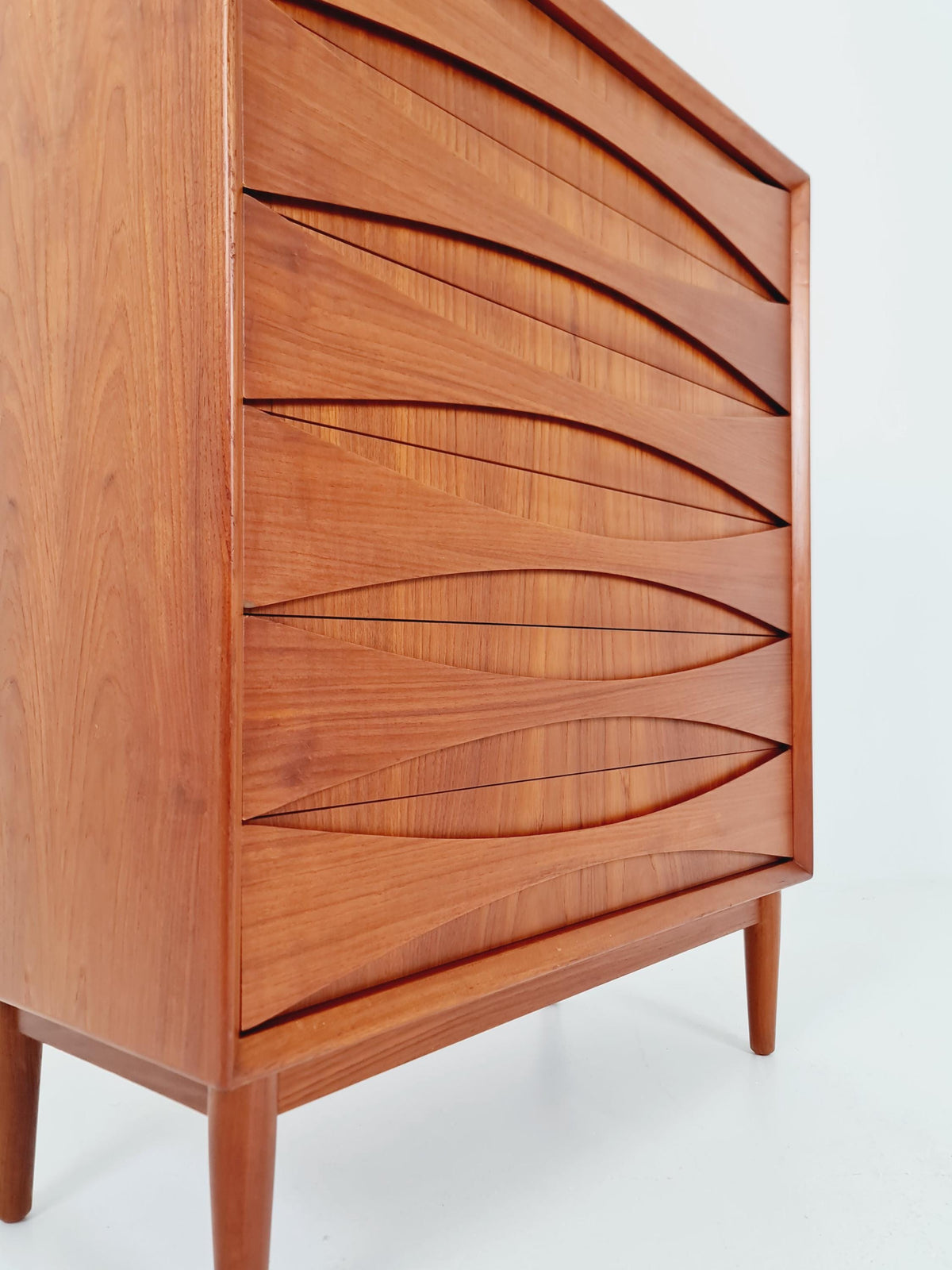 Rare Midcentury danish Teak drawer dresser /6 drawers by Arne Vodder for Niels Clausen ,odense , 1960s
