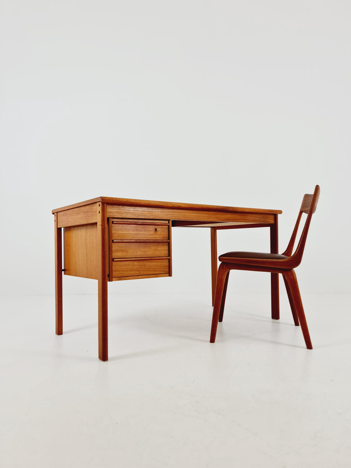 Danish teak desk Desk by Peter Lovig Nielsen for Lovig , 1960s