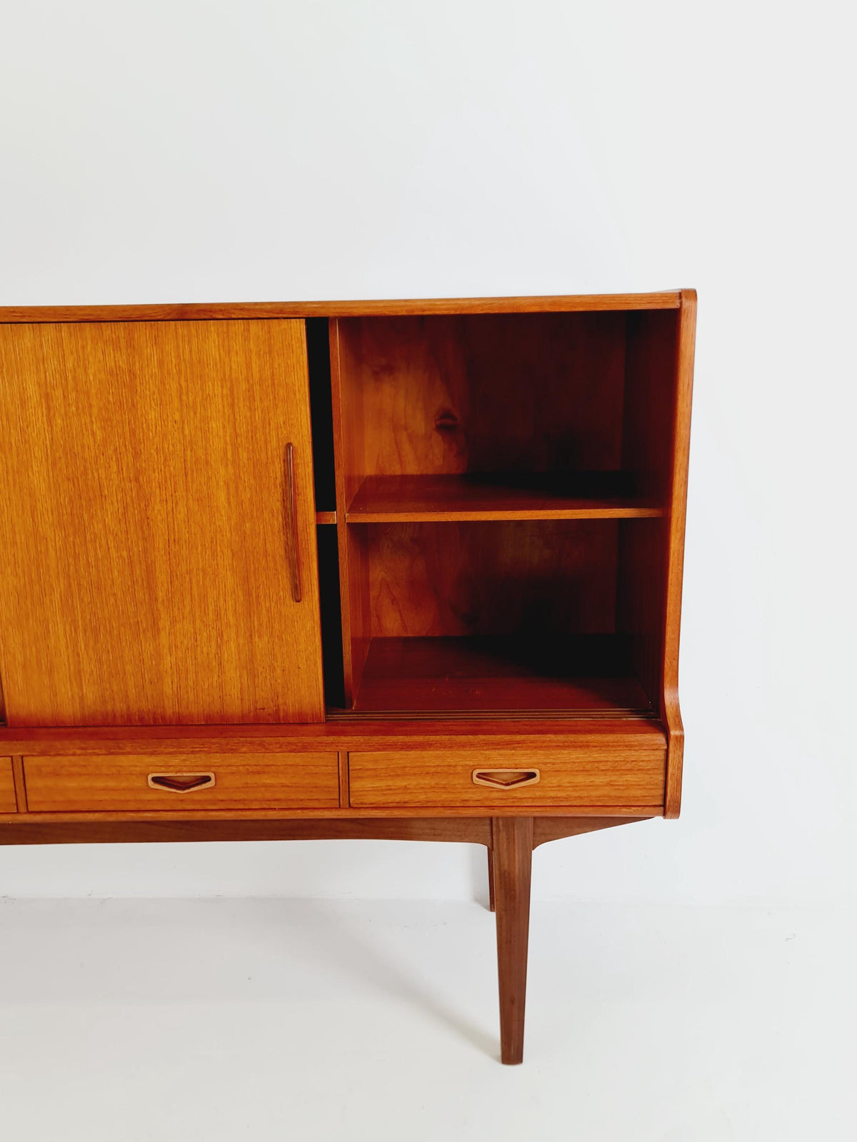 Mid-Century Modern Teak Highboard / Sideboard /Bar 1960s
