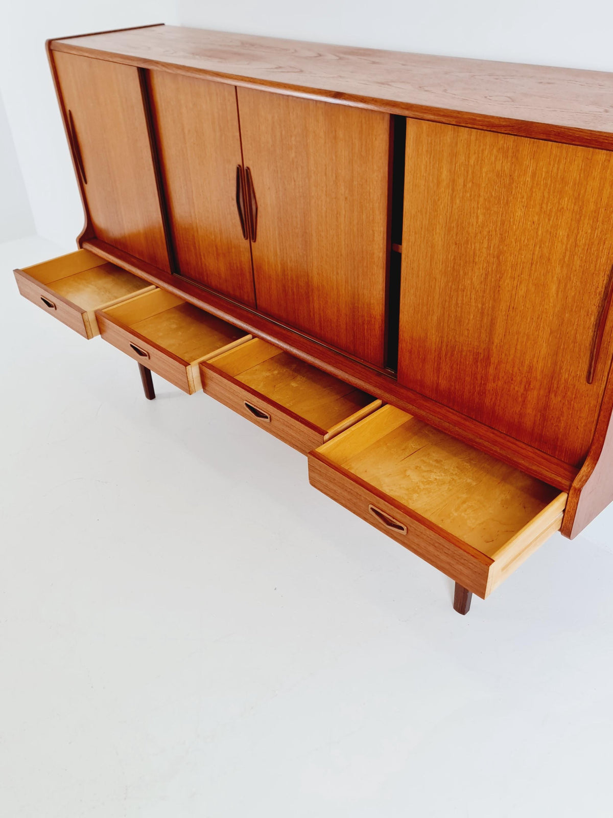Mid-Century Modern Teak Highboard / Sideboard /Bar 1960s