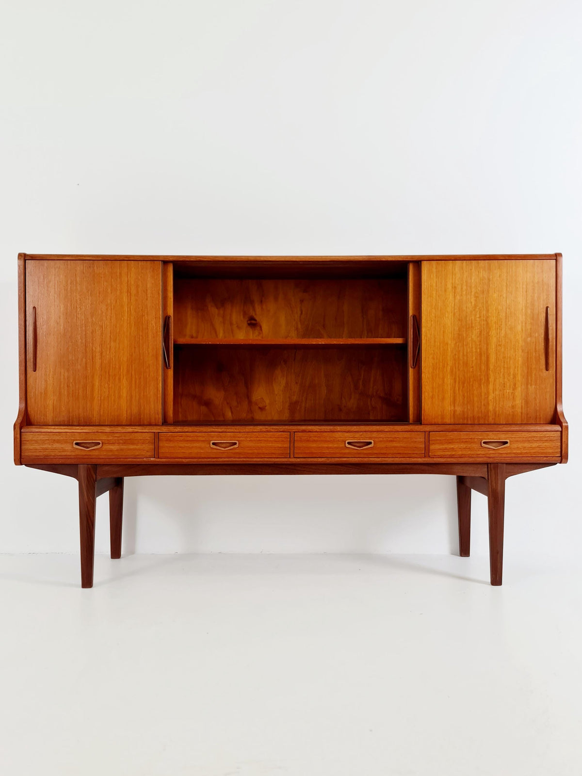 Mid-Century Modern Teak Highboard / Sideboard /Bar 1960s