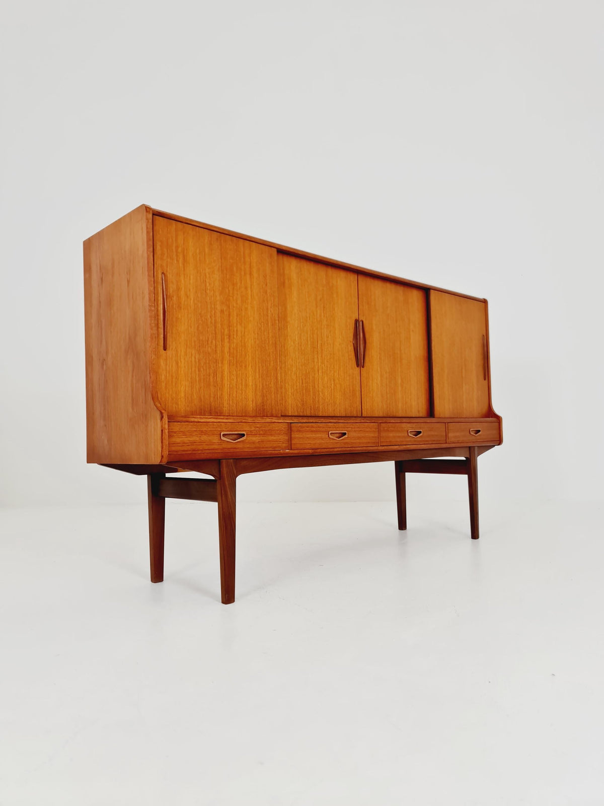 Mid-Century Modern Teak Highboard / Sideboard /Bar 1960s