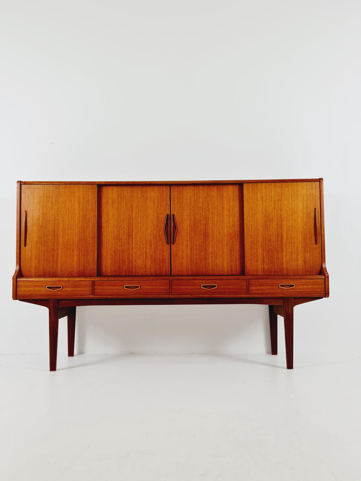 Mid-Century Modern Teak Highboard / Sideboard /Bar 1960s