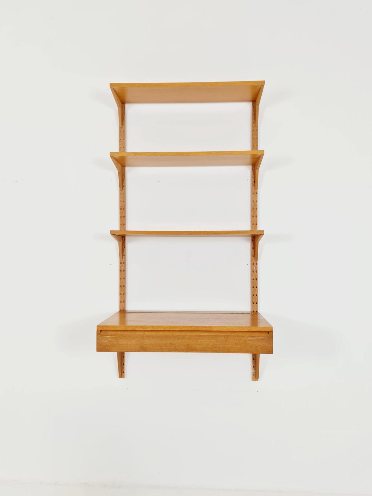 Midcentury Danish Oak Shelving Unit With Desk by Poul Cadovius, 1960s