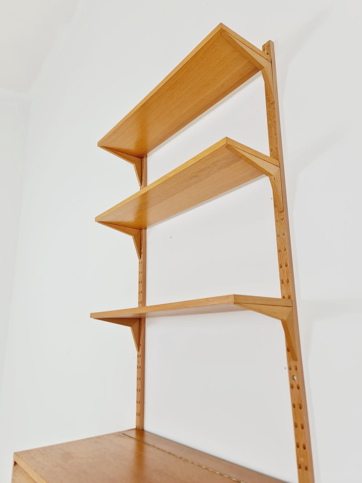 Midcentury Danish Oak Shelving Unit With Desk by Poul Cadovius, 1960s