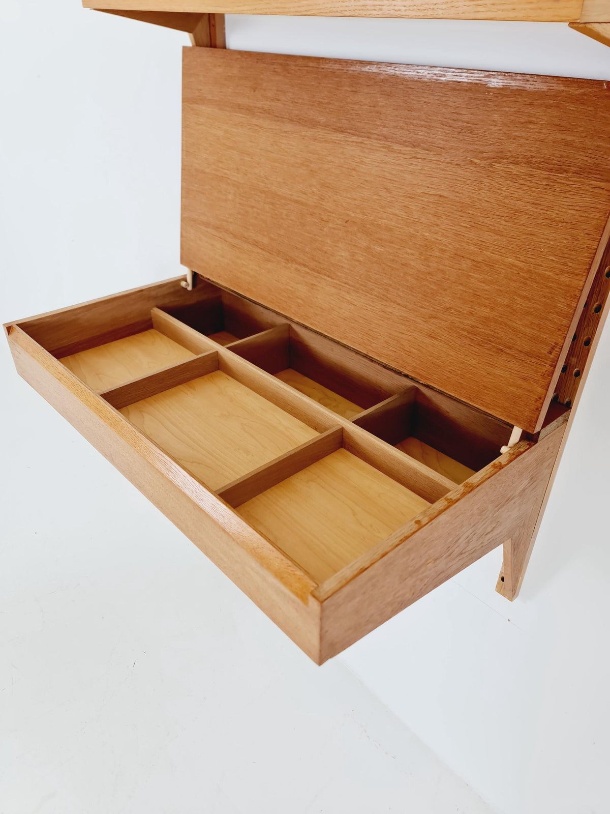 Midcentury Danish Oak Shelving Unit With Desk by Poul Cadovius, 1960s