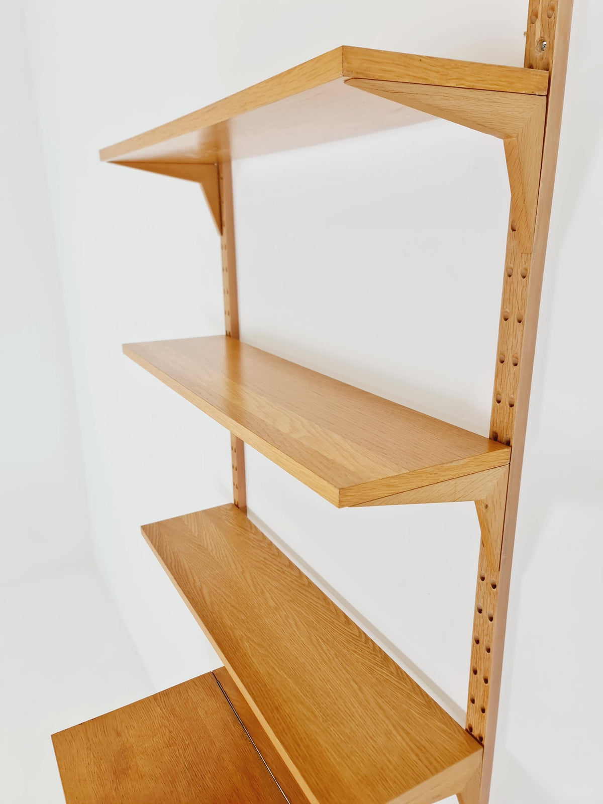 Midcentury Danish Oak Shelving Unit With Desk by Poul Cadovius, 1960s