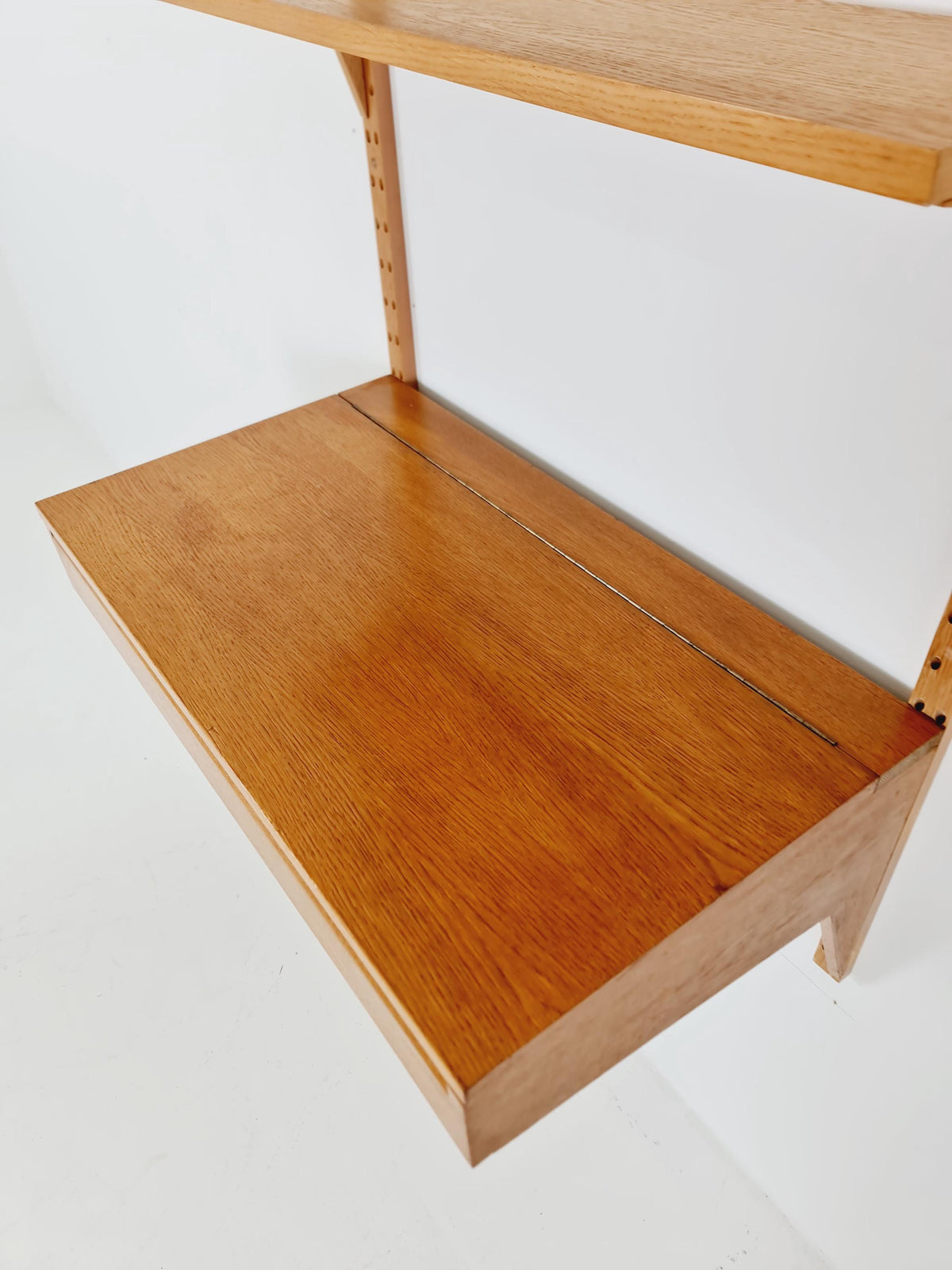 Midcentury Danish Oak Shelving Unit With Desk by Poul Cadovius, 1960s