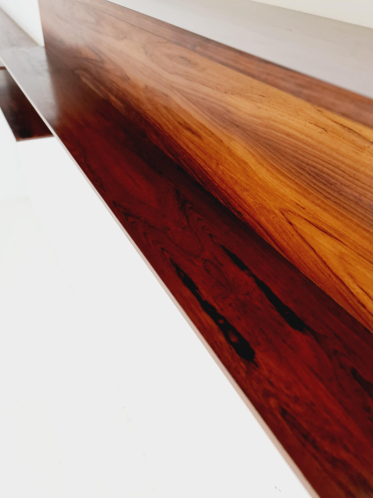 Long Rosewood German Wilheilm Renz for Walter Renz hanging shelf, 1960s