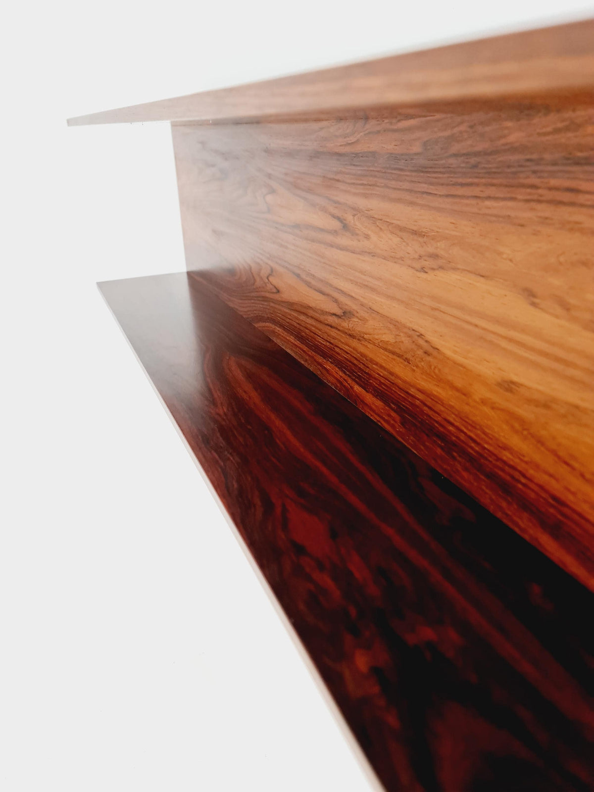 Long Rosewood German Wilheilm Renz for Walter Renz hanging shelf, 1960s