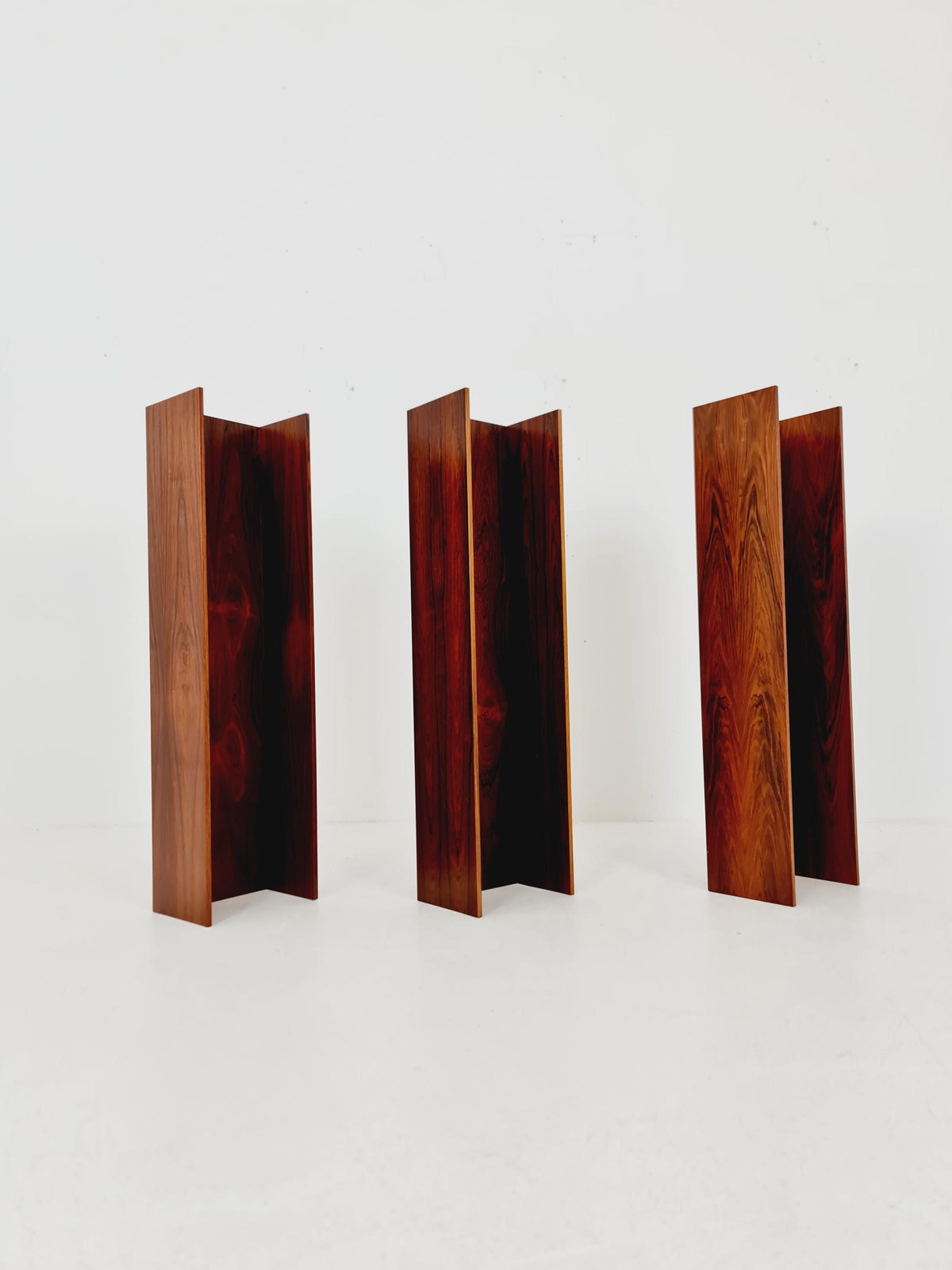 1 of 3 German Rosewood Wilheilm Renz for Walter Renz hanging shelf, 1960s