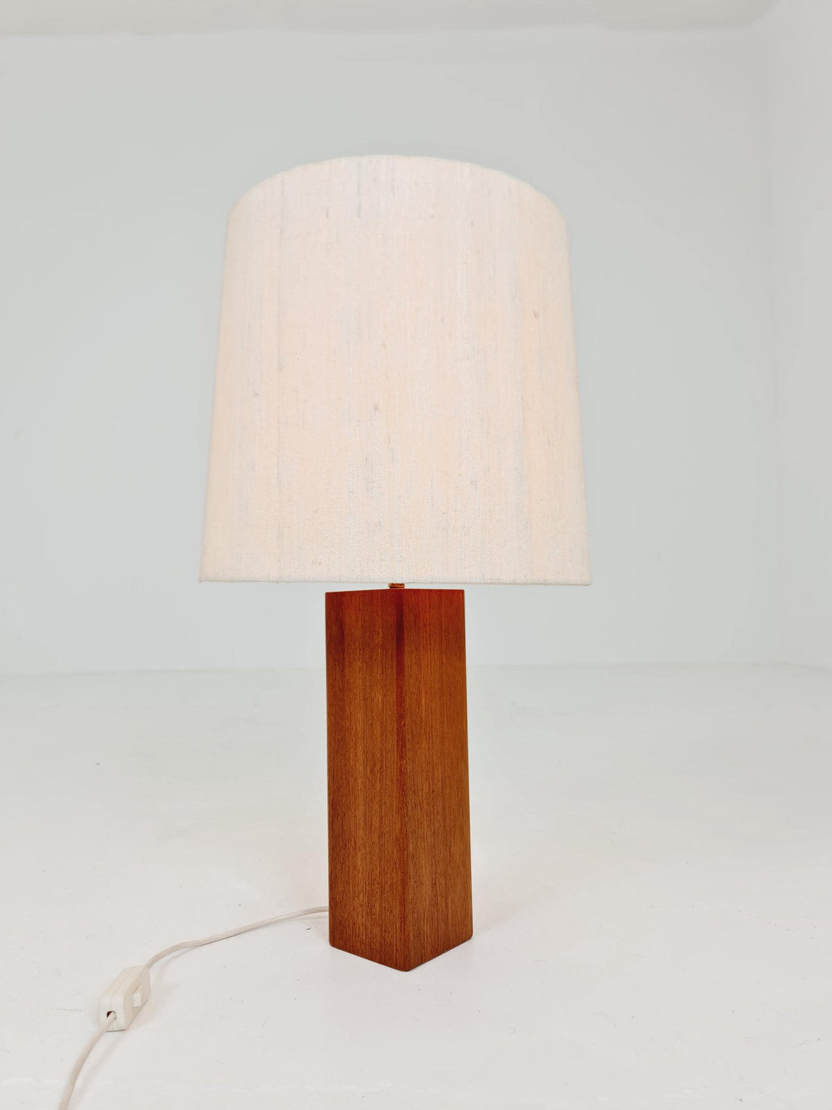 Mid century solid teak table lamp 1960s