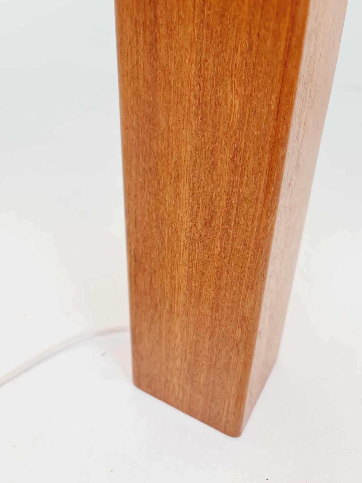 Mid century solid teak table lamp 1960s