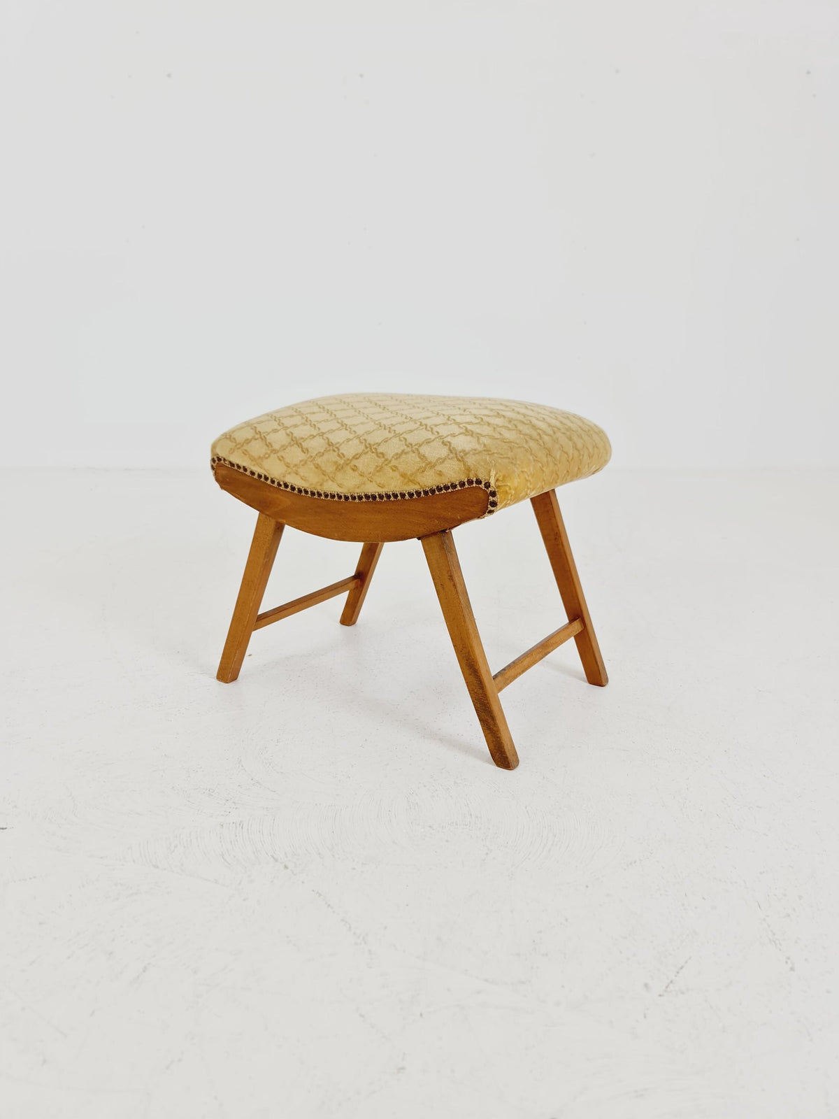 Mid century modern German ottoman/footstool make up stool from the 50s