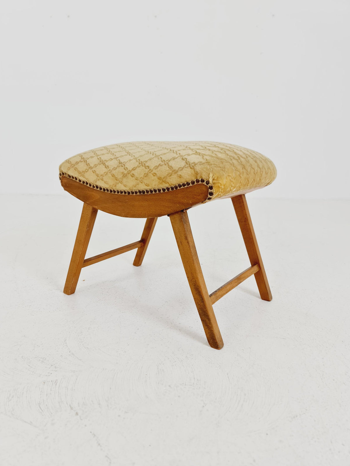 Mid century modern German ottoman/footstool make up stool from the 50s