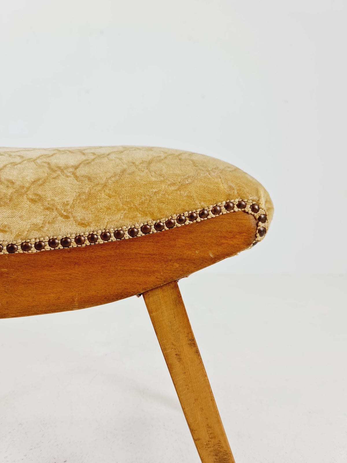 Mid century modern German ottoman/footstool make up stool from the 50s