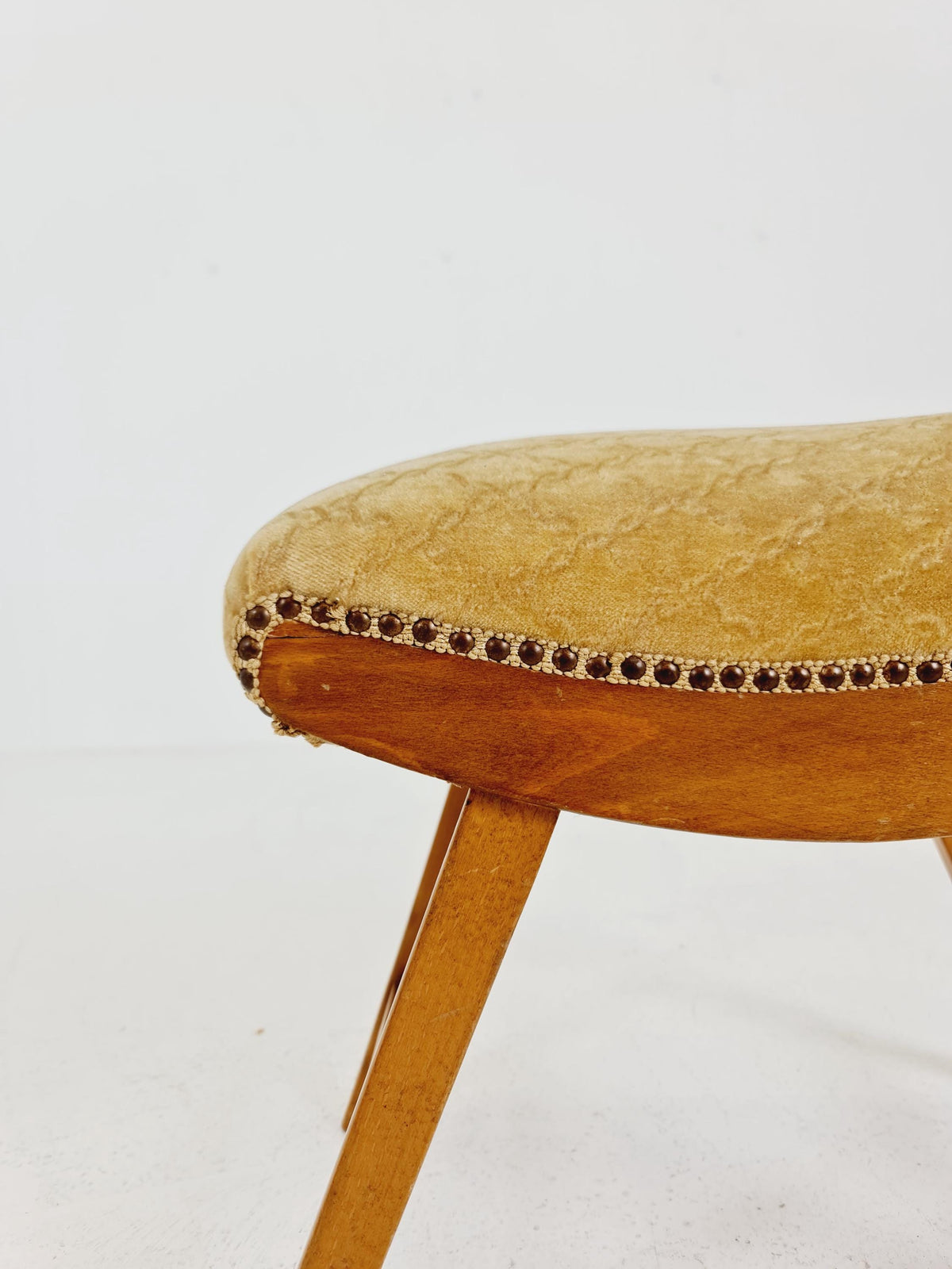 Mid century modern German ottoman/footstool make up stool from the 50s