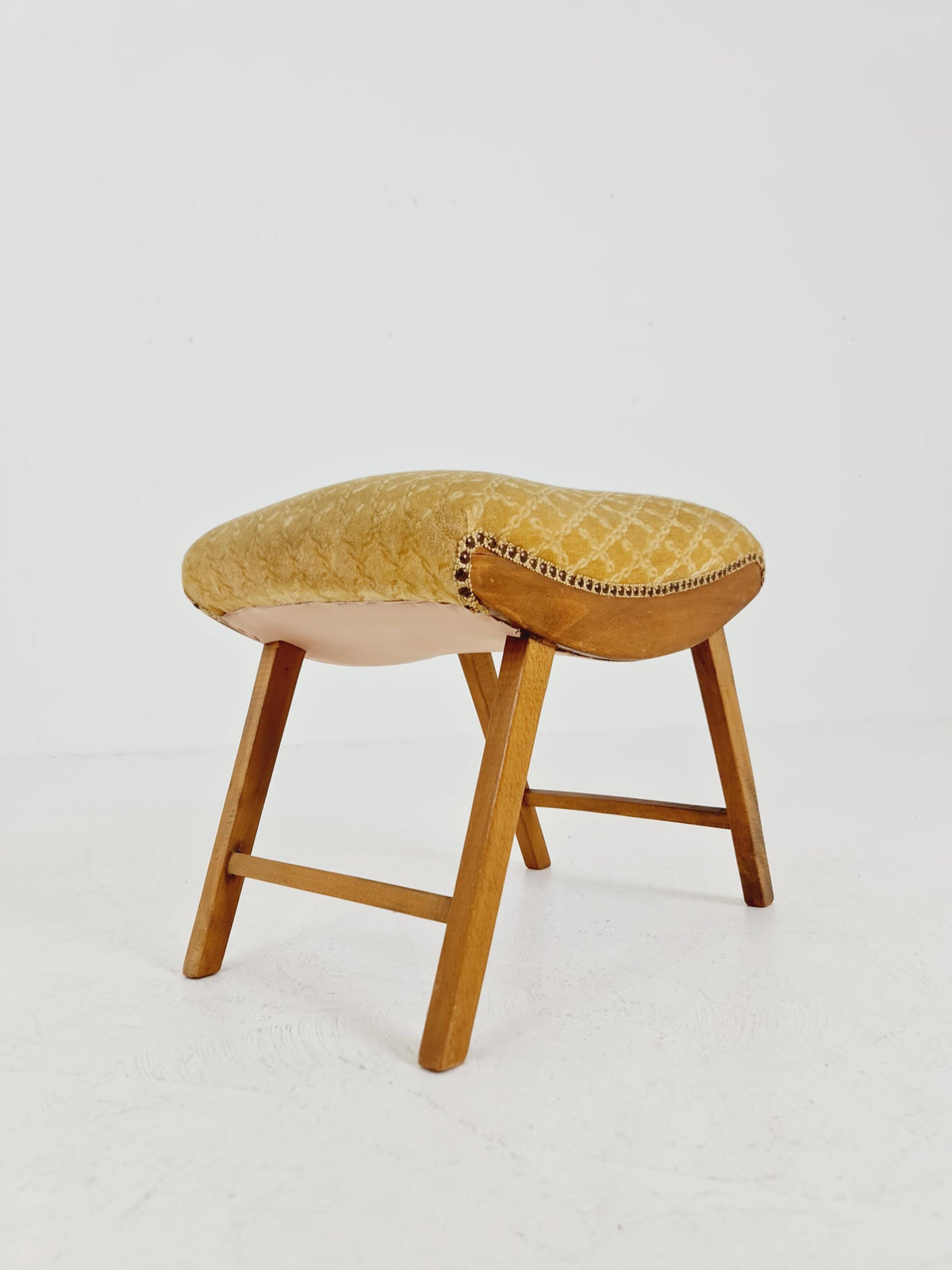 Mid century modern German ottoman/footstool make up stool from the 50s