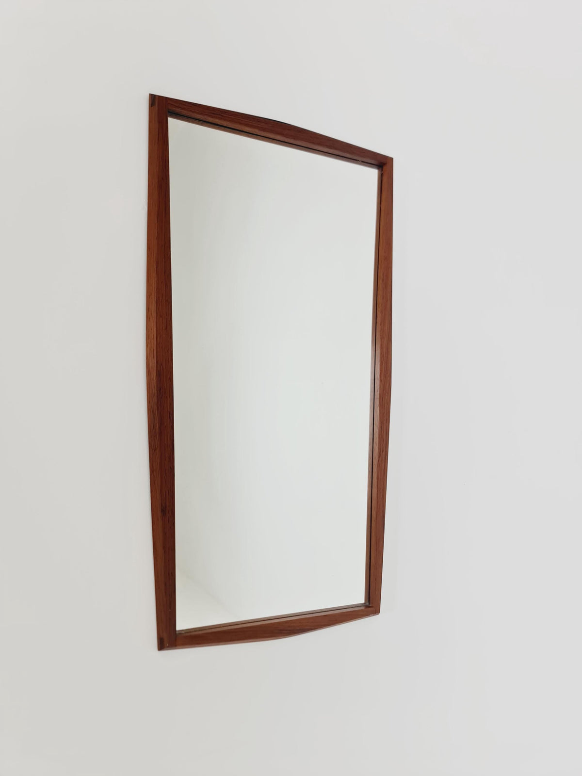 Rosewood Danish mid-century Modern wall-mounted mirror By Jansen Spejle no 603 , 1960s