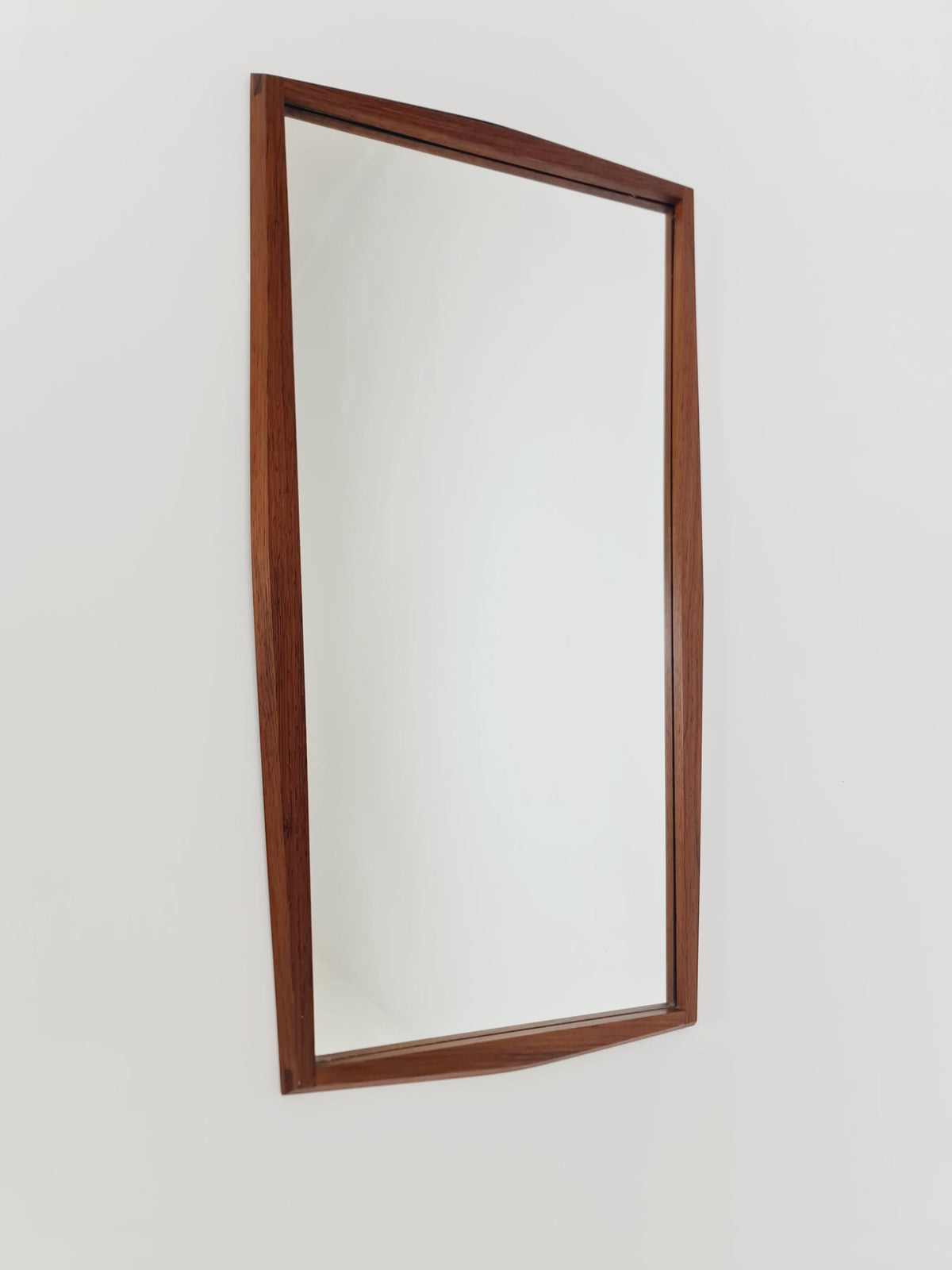 Rosewood Danish mid-century Modern wall-mounted mirror By Jansen Spejle no 603 , 1960s