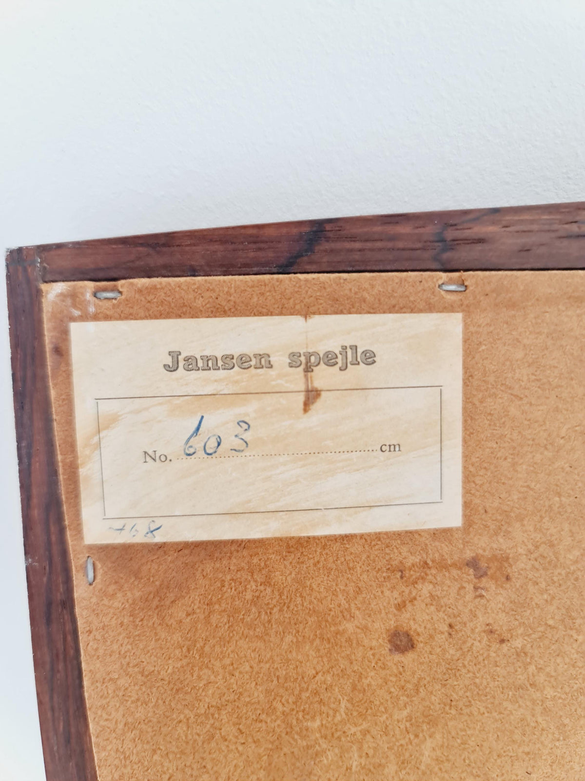 Rosewood Danish mid-century Modern wall-mounted mirror By Jansen Spejle no 603 , 1960s