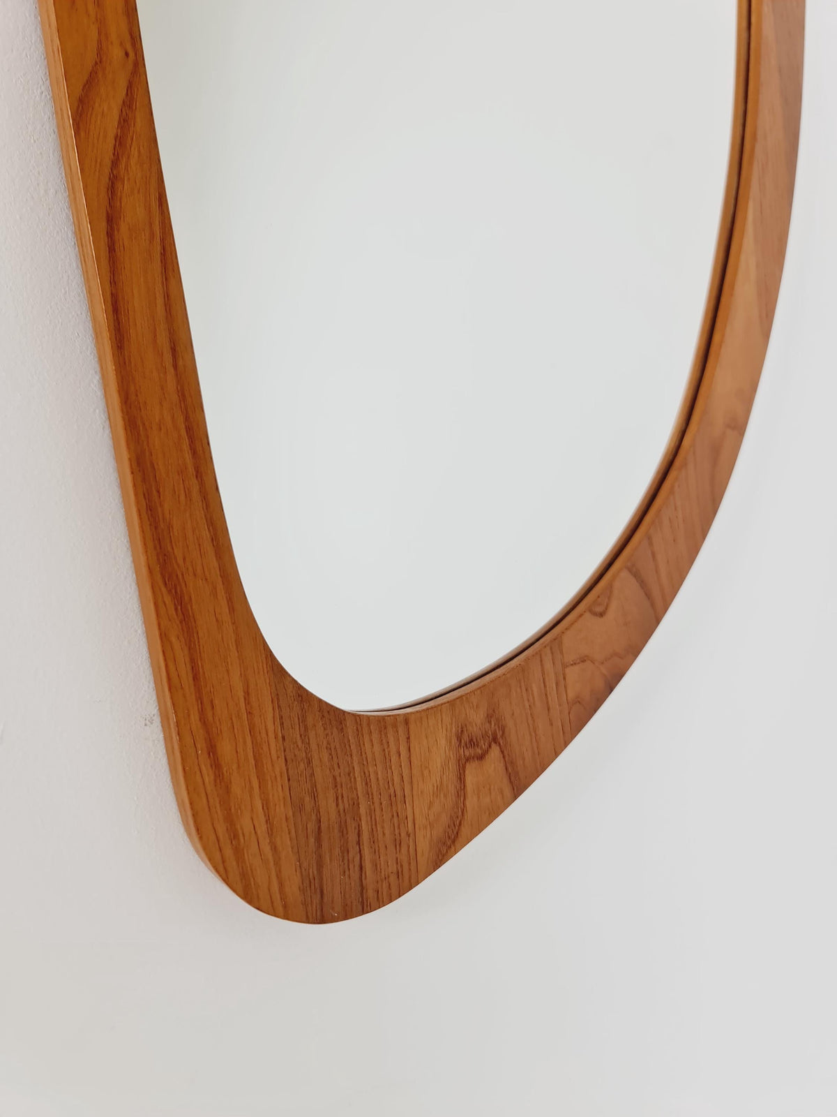 Mid Century asymmetric dansih Original kidney wall mirror from the 60s Rockabilly
