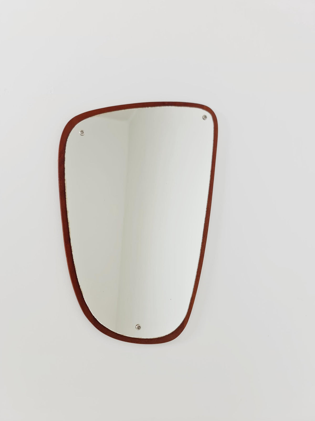Mid Century asymmetric dansih Original kidney wall mirror from the 60s Rockabilly