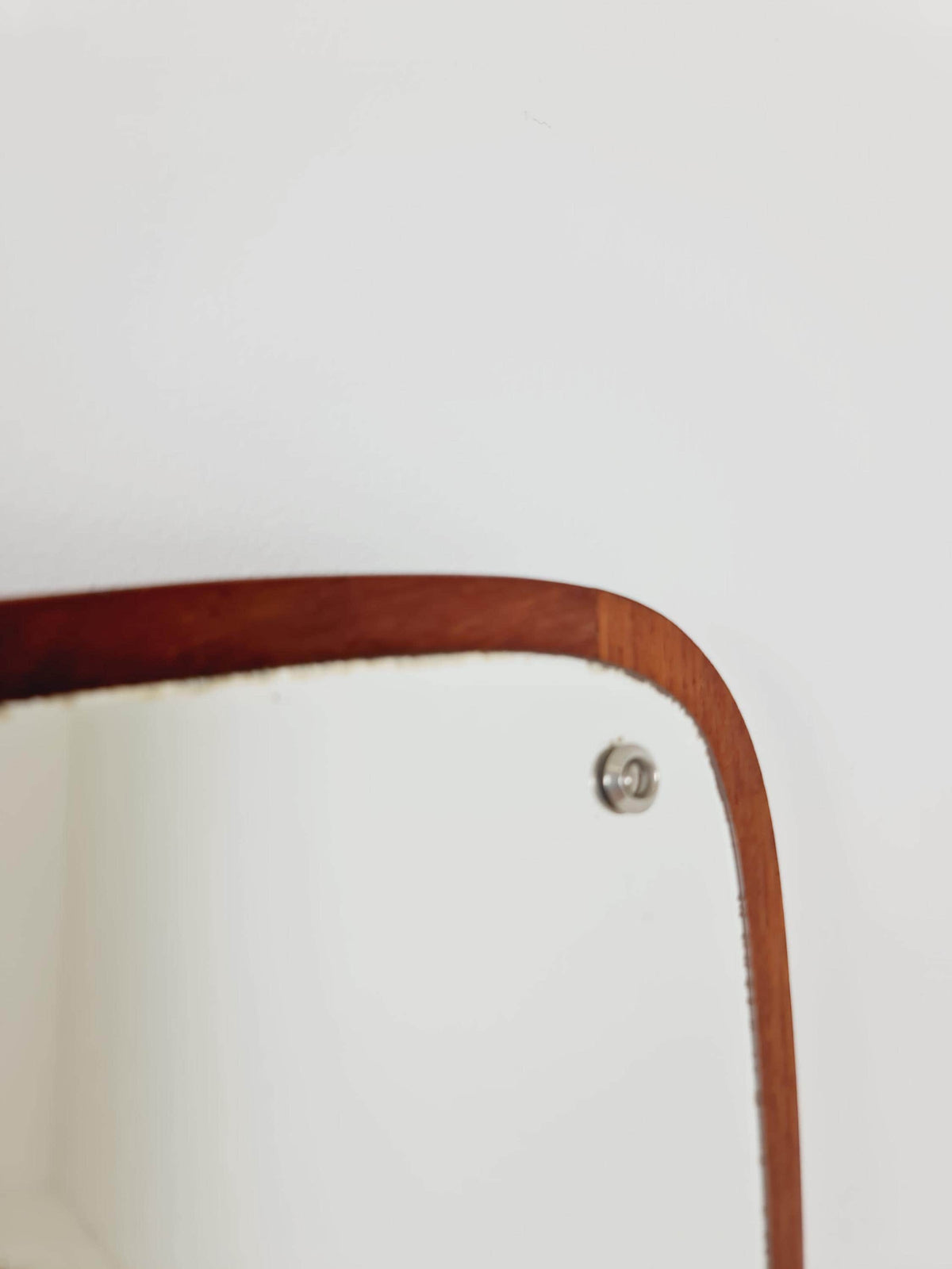Mid Century asymmetric dansih Original kidney wall mirror from the 60s Rockabilly