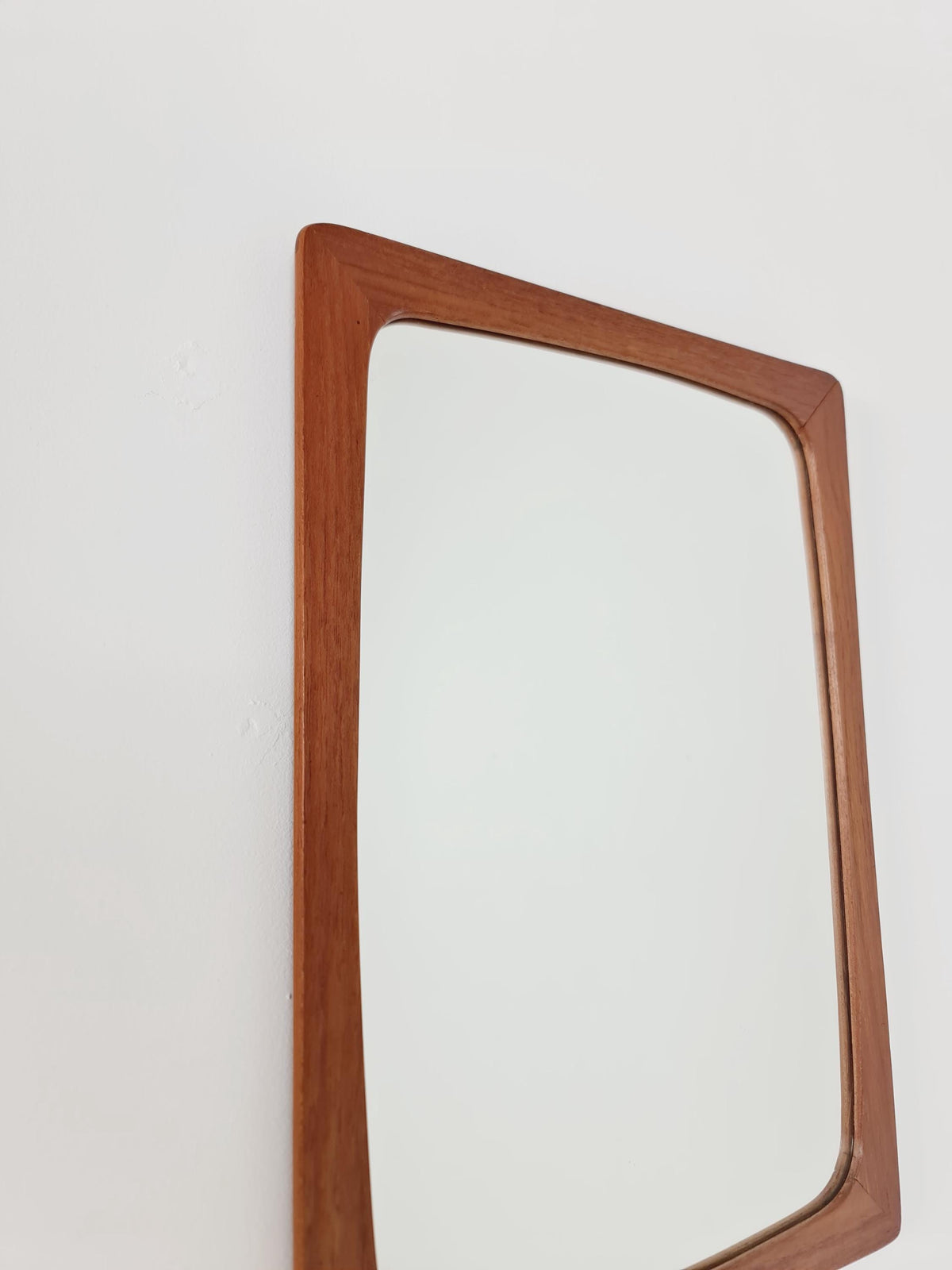 Small Dansih Teak mid-century Modern wall-mounted mirror, 1950s