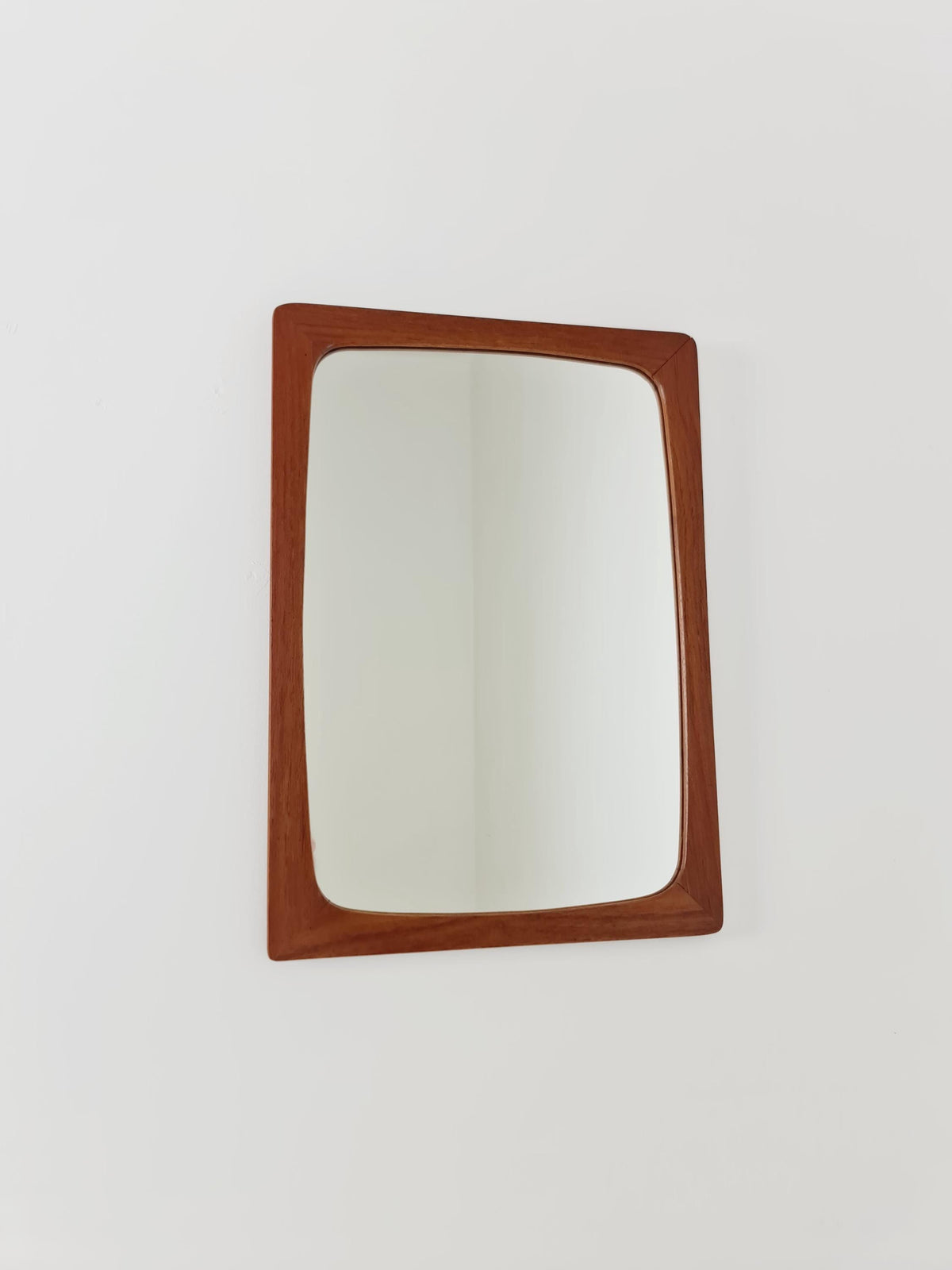 Small Dansih Teak mid-century Modern wall-mounted mirror, 1950s
