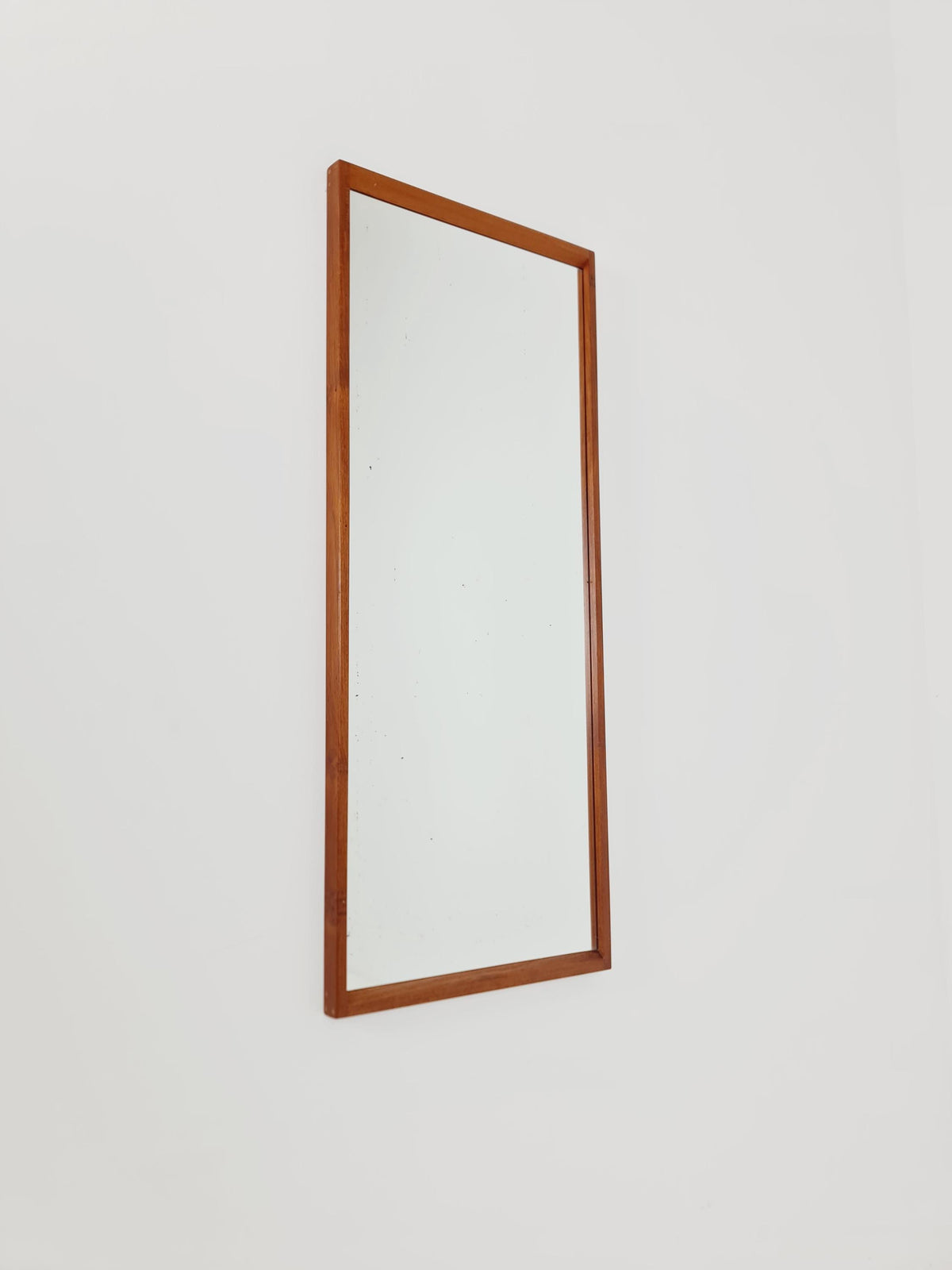 Teak Danish mid-century Modern wall-mounted mirror By Aksel Kjersgaard , 1960s