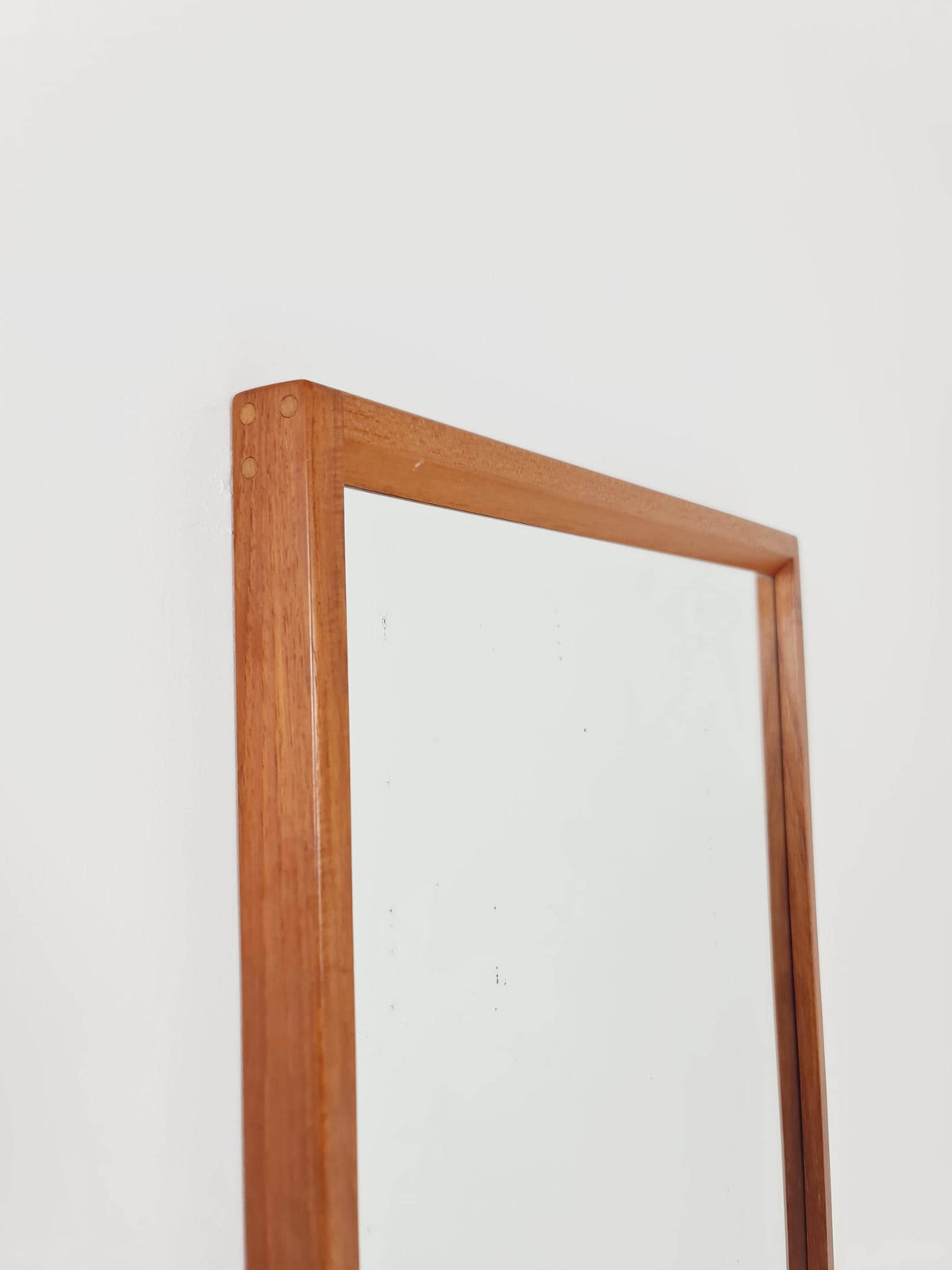 Teak Danish mid-century Modern wall-mounted mirror By Aksel Kjersgaard , 1960s