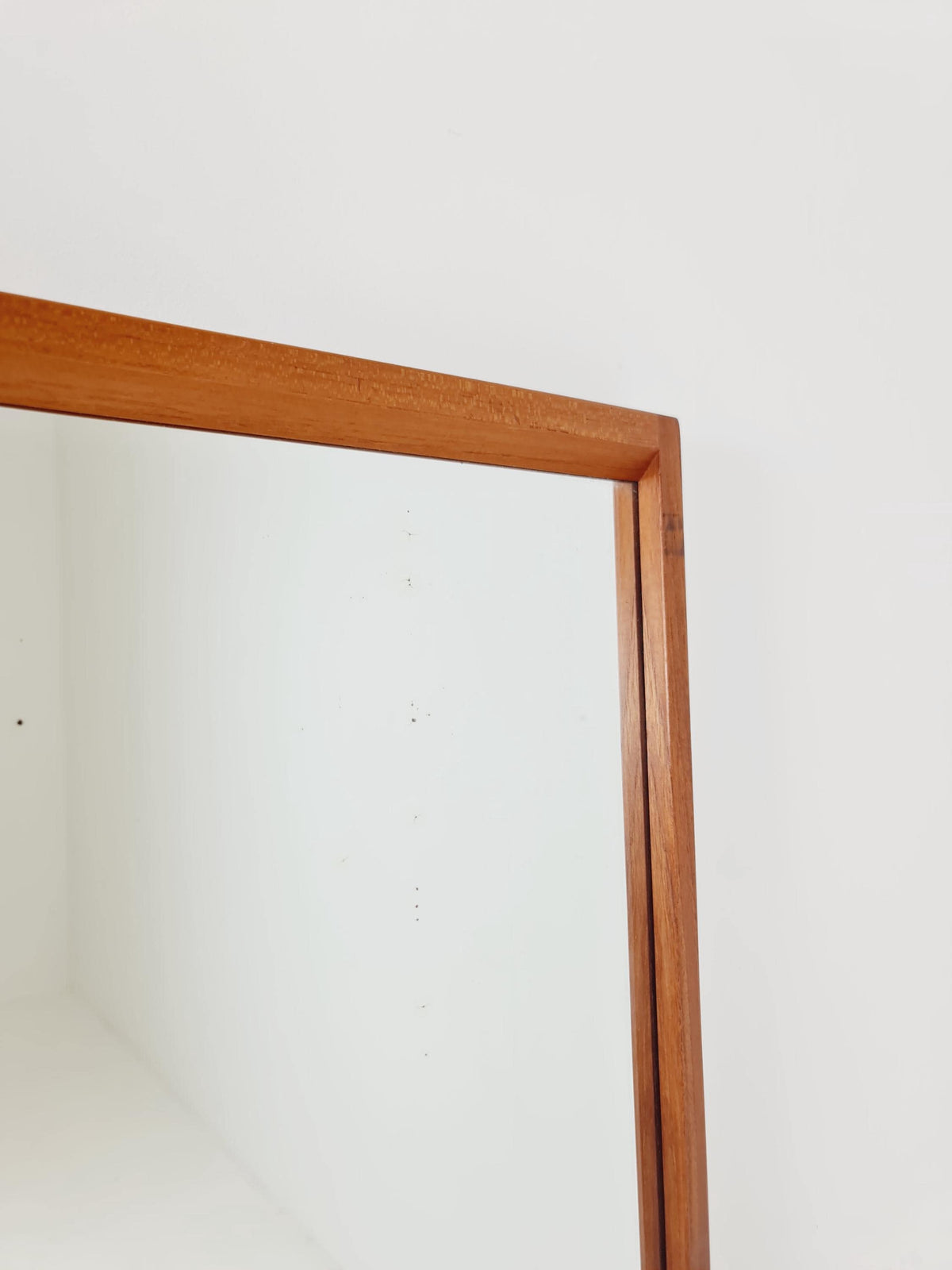 Teak Danish mid-century Modern wall-mounted mirror By Aksel Kjersgaard , 1960s