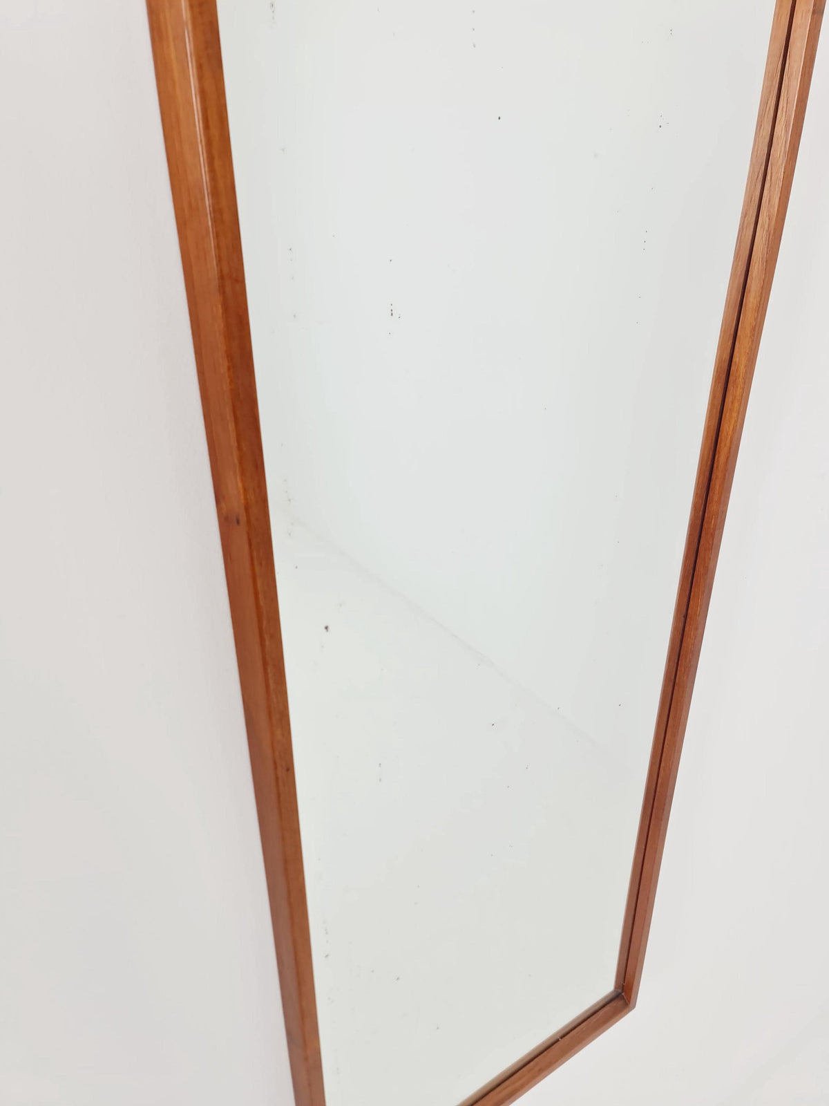 Teak Danish mid-century Modern wall-mounted mirror By Aksel Kjersgaard , 1960s