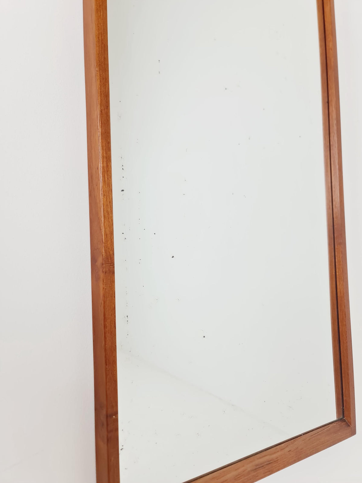 Teak Danish mid-century Modern wall-mounted mirror By Aksel Kjersgaard , 1960s